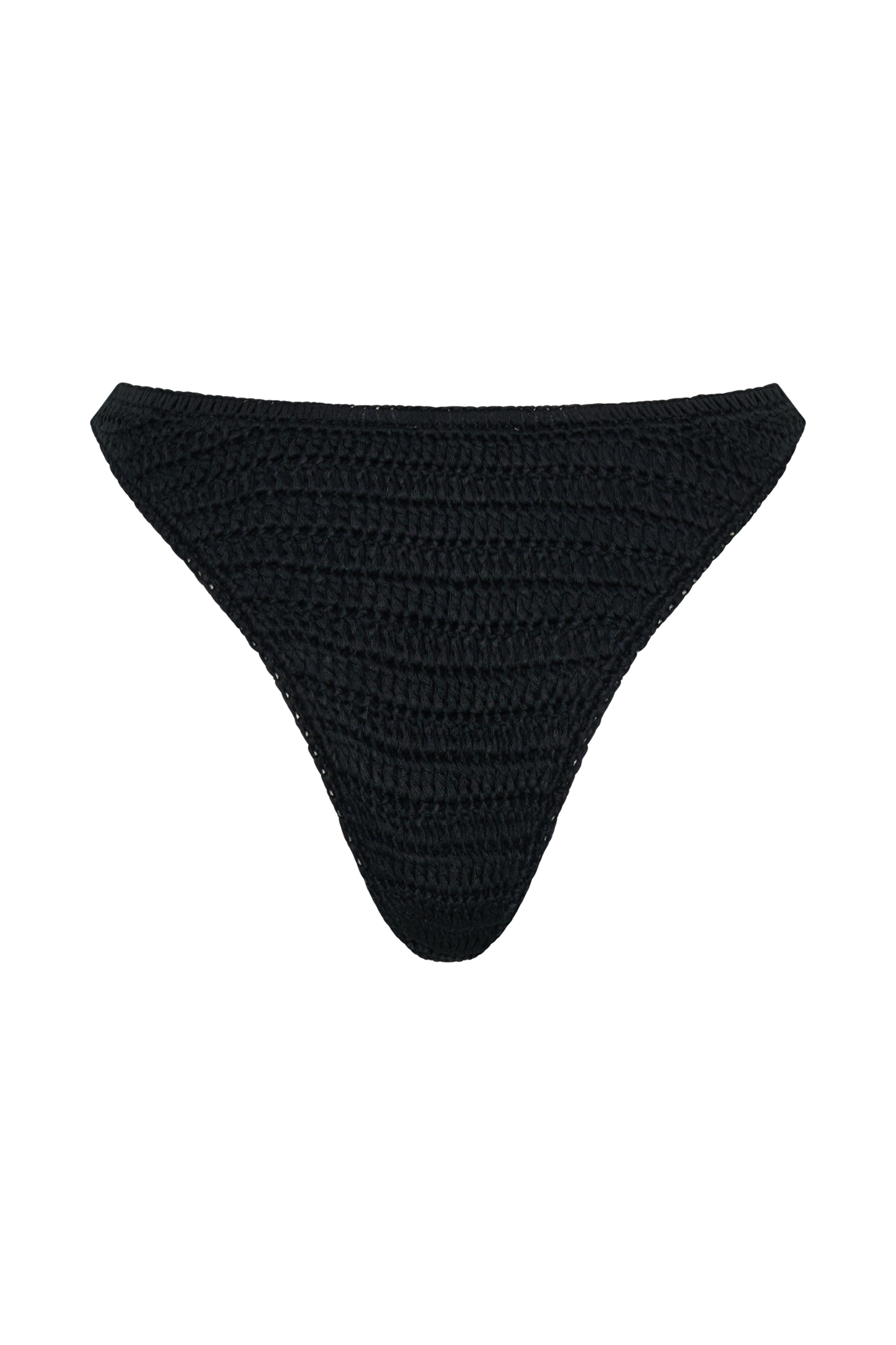 Skye Floral Crochet Tie Up Bikini Bottom - Black And White