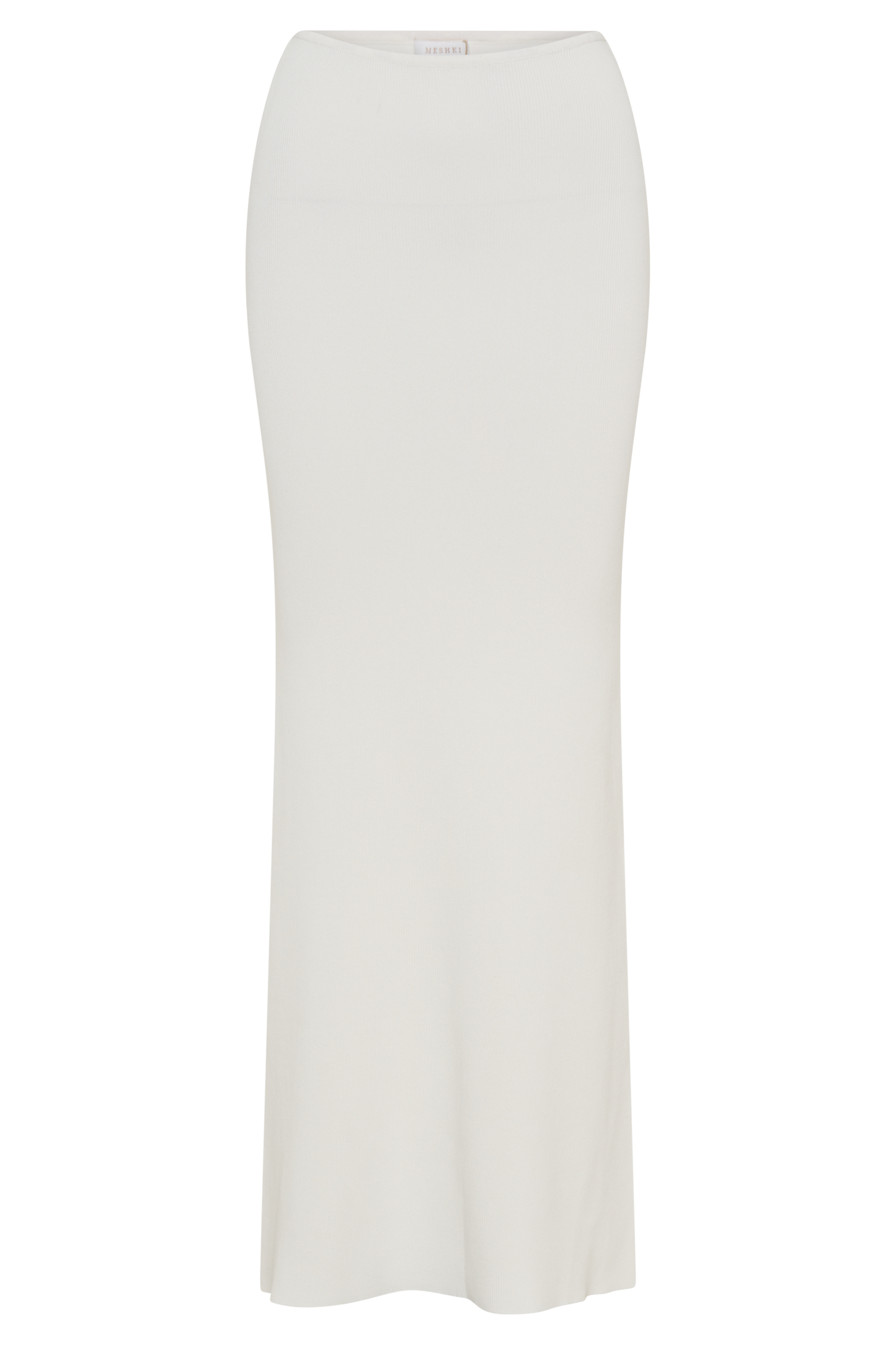 Keaton Fishtail Knit Maxi Skirt - White