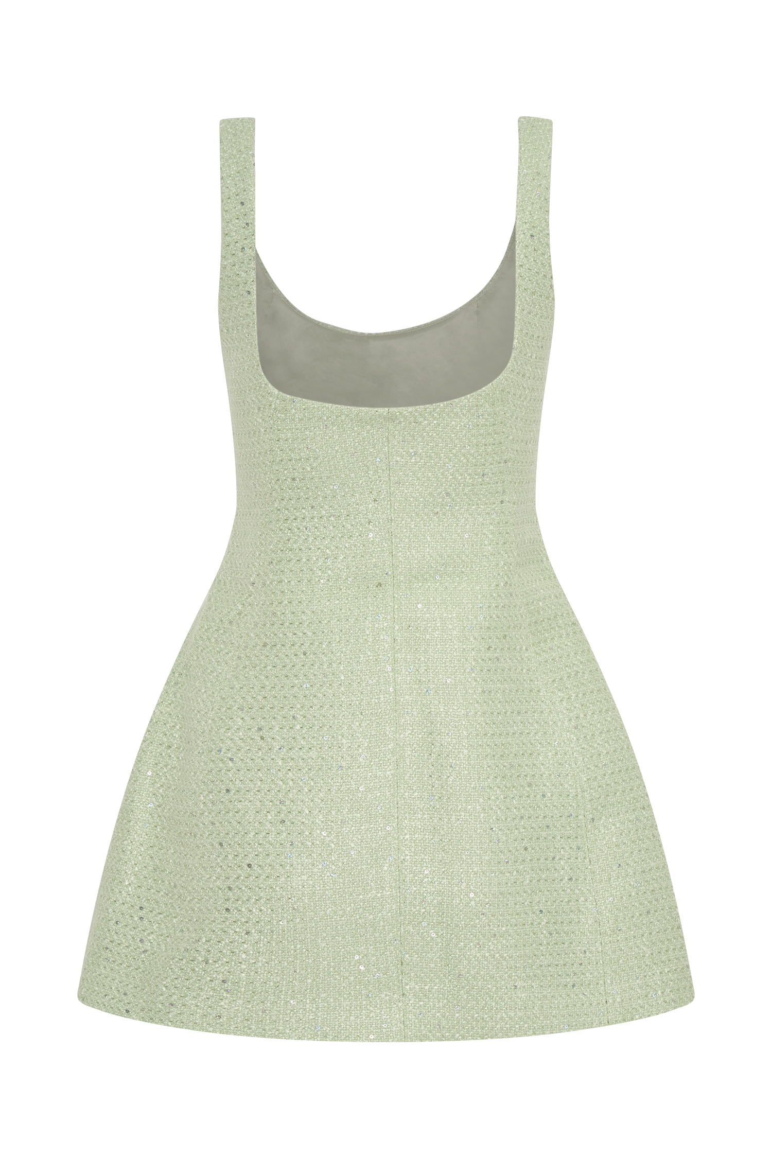 Beth Tweed Mini Dress - Pastel Green #5