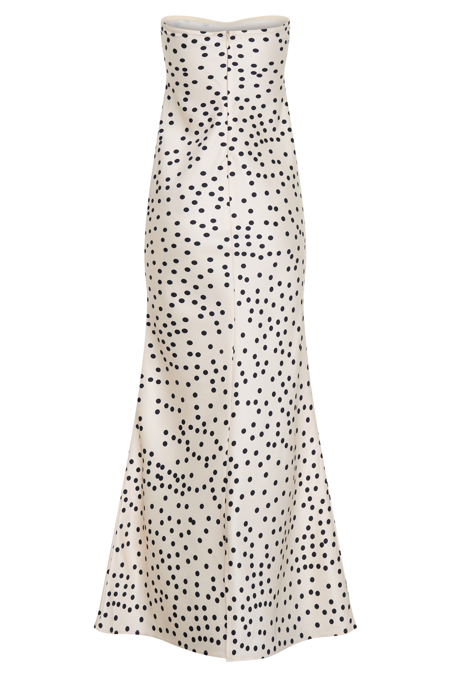 Claudette Strapless Satin Maxi Dress - Polka Dot Print #7
