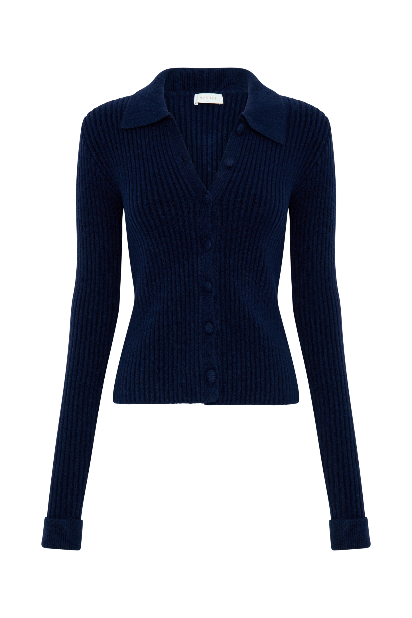 Erin Long Sleeve Button Cardigan - Navy