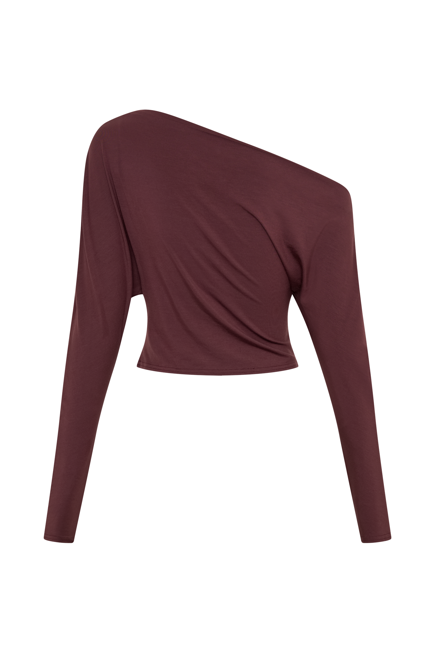 Yasmin Asymmetrical Long Sleeve Top - Mahogany #8