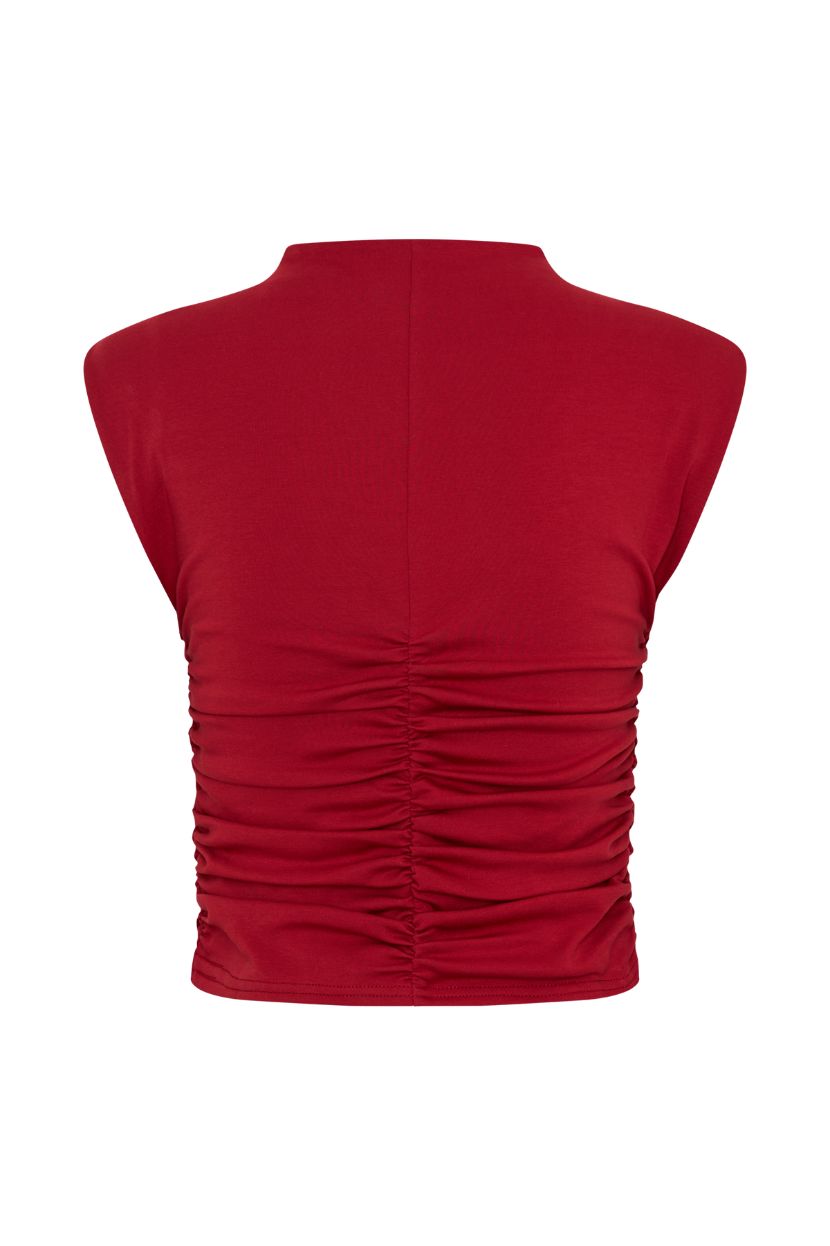 Ellia High Neck Sleeveless Top - Red #7
