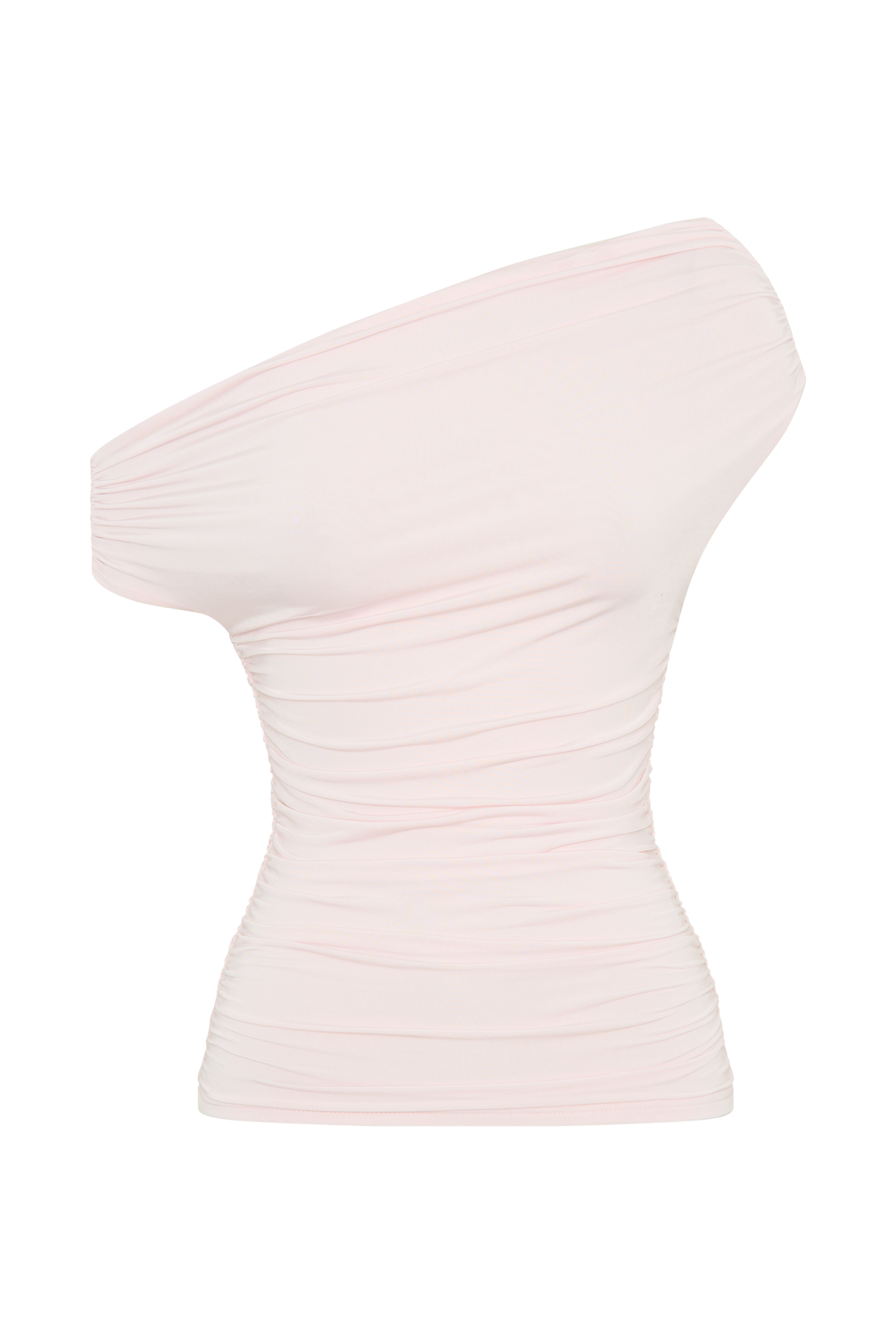 Alayna Slinky Ruched Top - Powder Pink