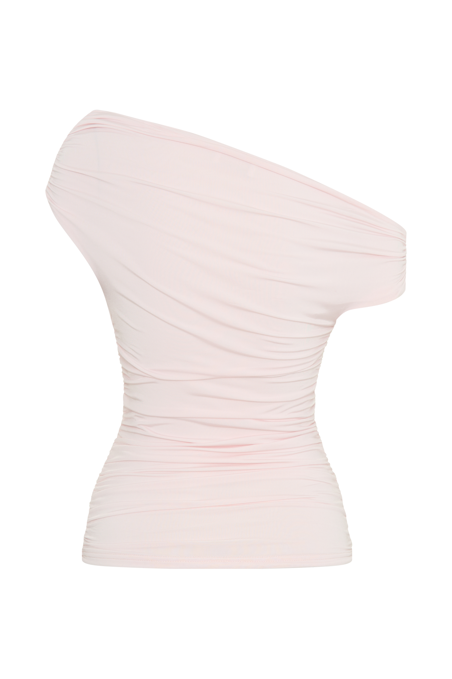 Alayna Slinky Ruched Top - Powder Pink