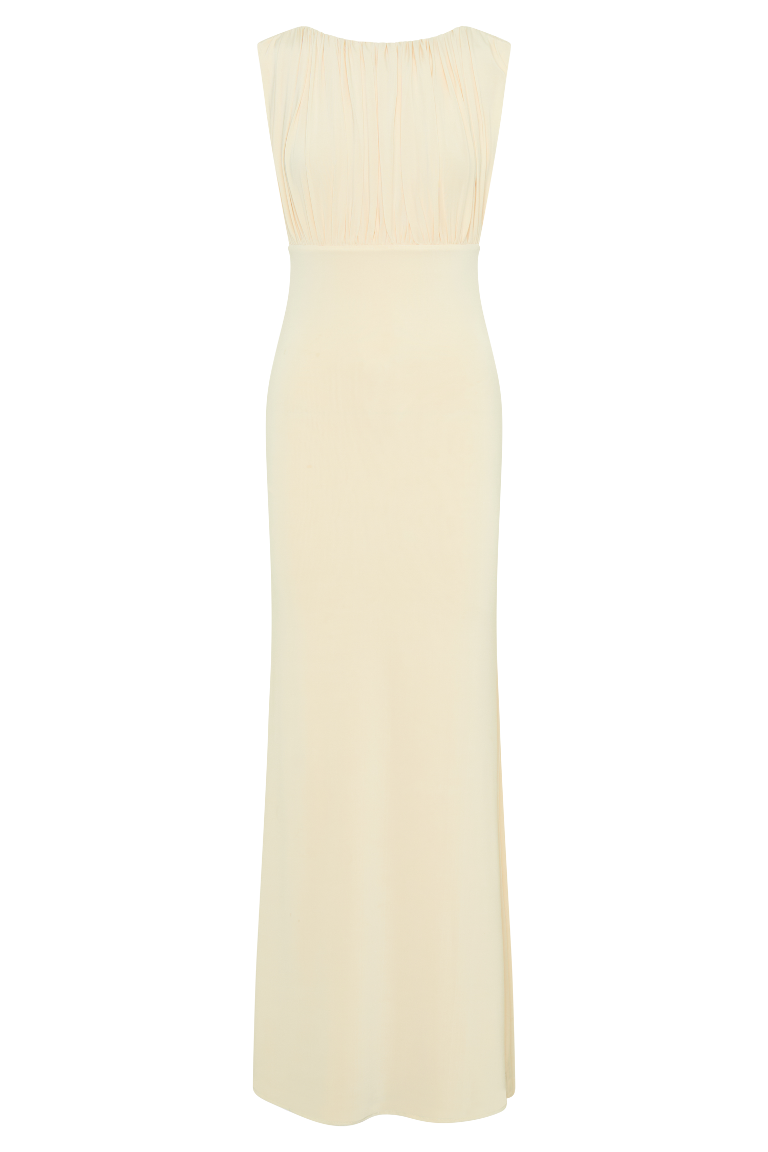Malia Slinky Ruched Maxi Dress - Ivory #8