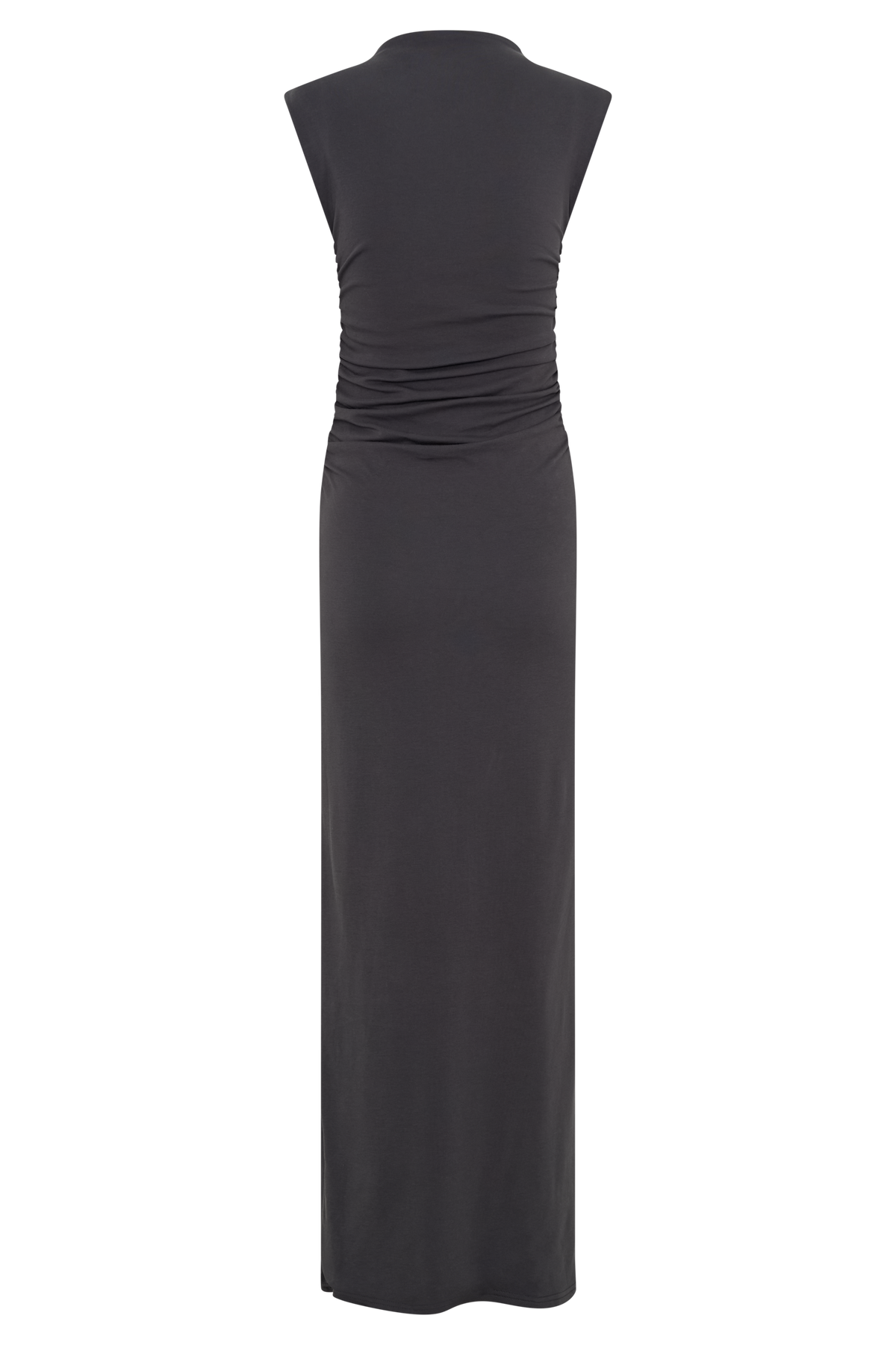Elliot High Neck Sleeveless Maxi Dress - Dark Charcoal