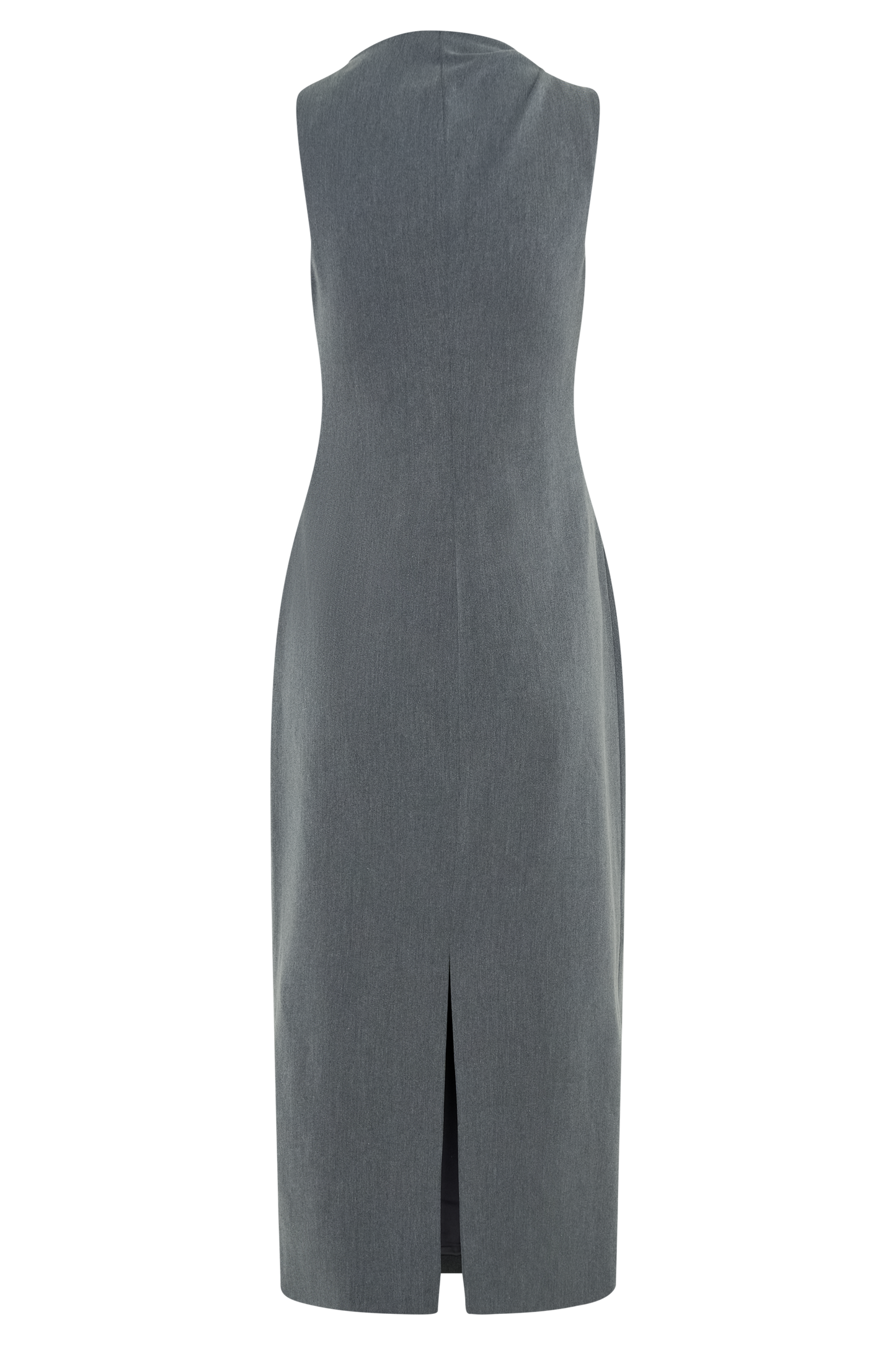 Taylor Draped Crepe Maxi Dress - Charcoal Marle