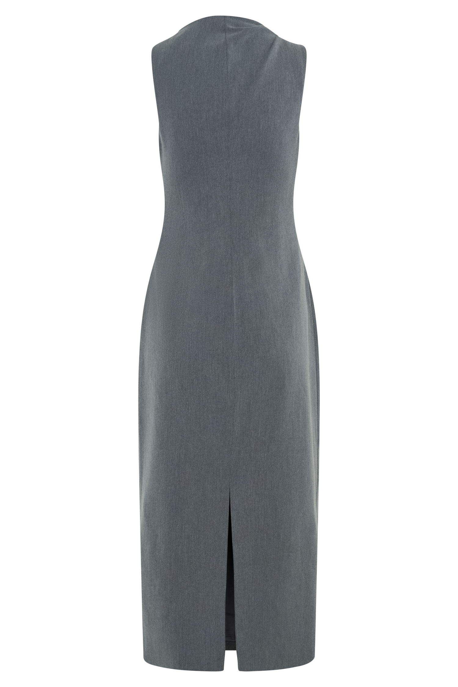 Taylor Draped Crepe Midi Dress - Charcoal Marle #10