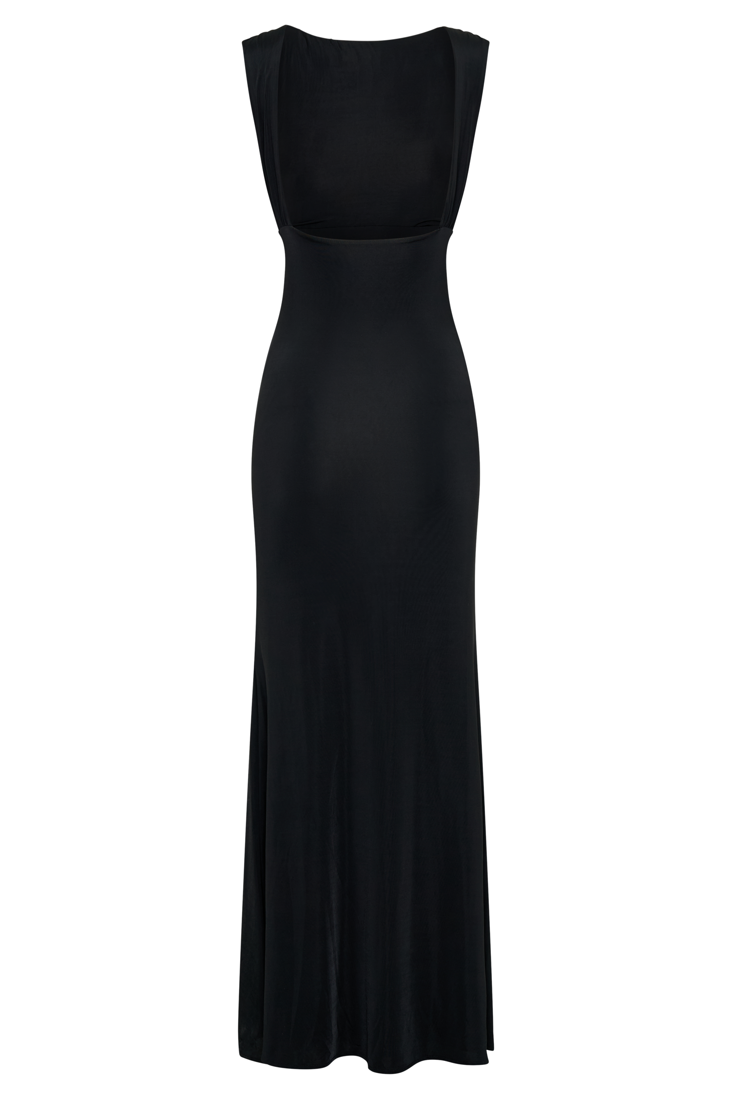Malia Slinky Ruched Maxi Dress - Black #7