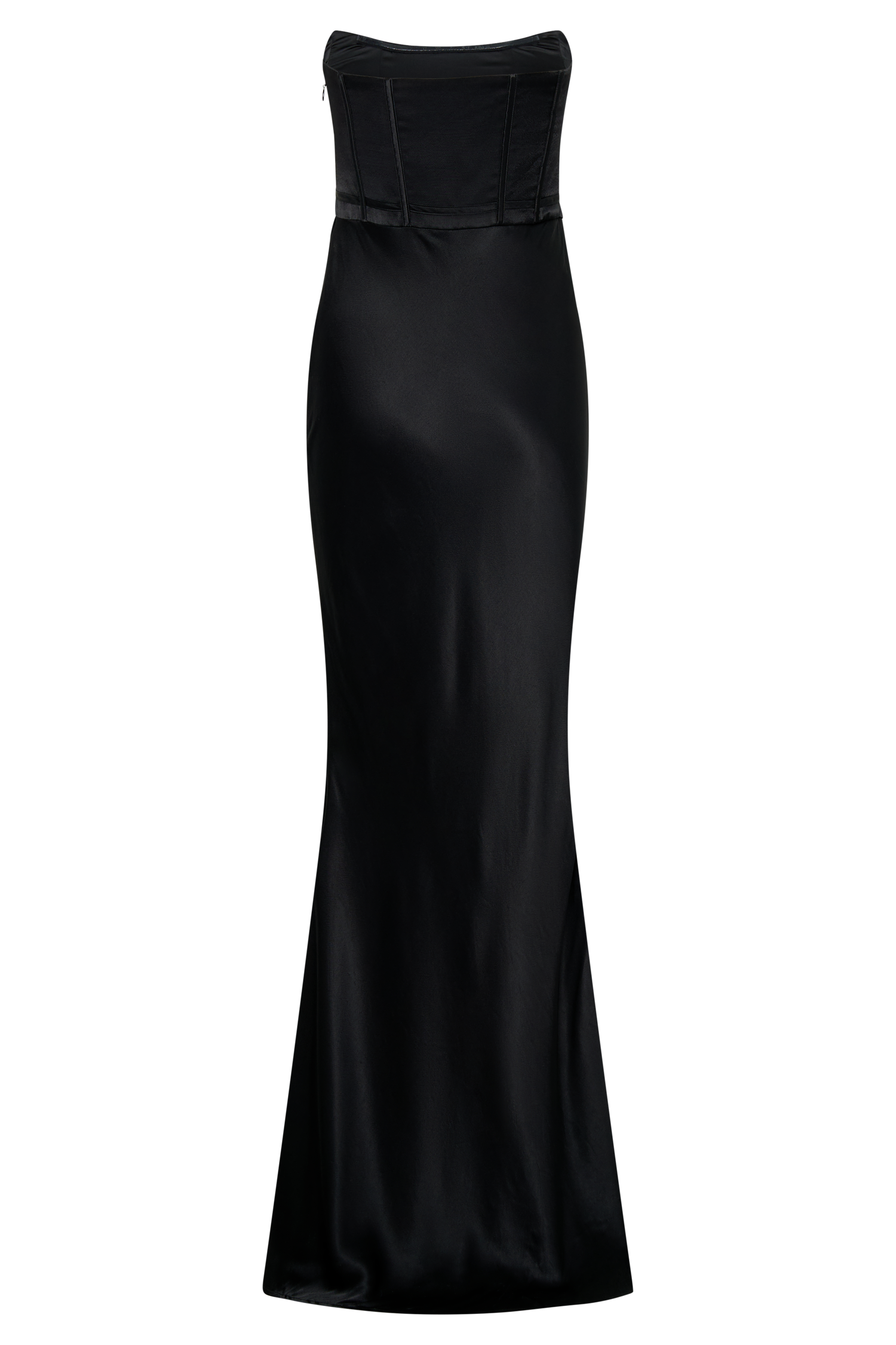 Harlow Satin Strapless Maxi Dress - Black #9