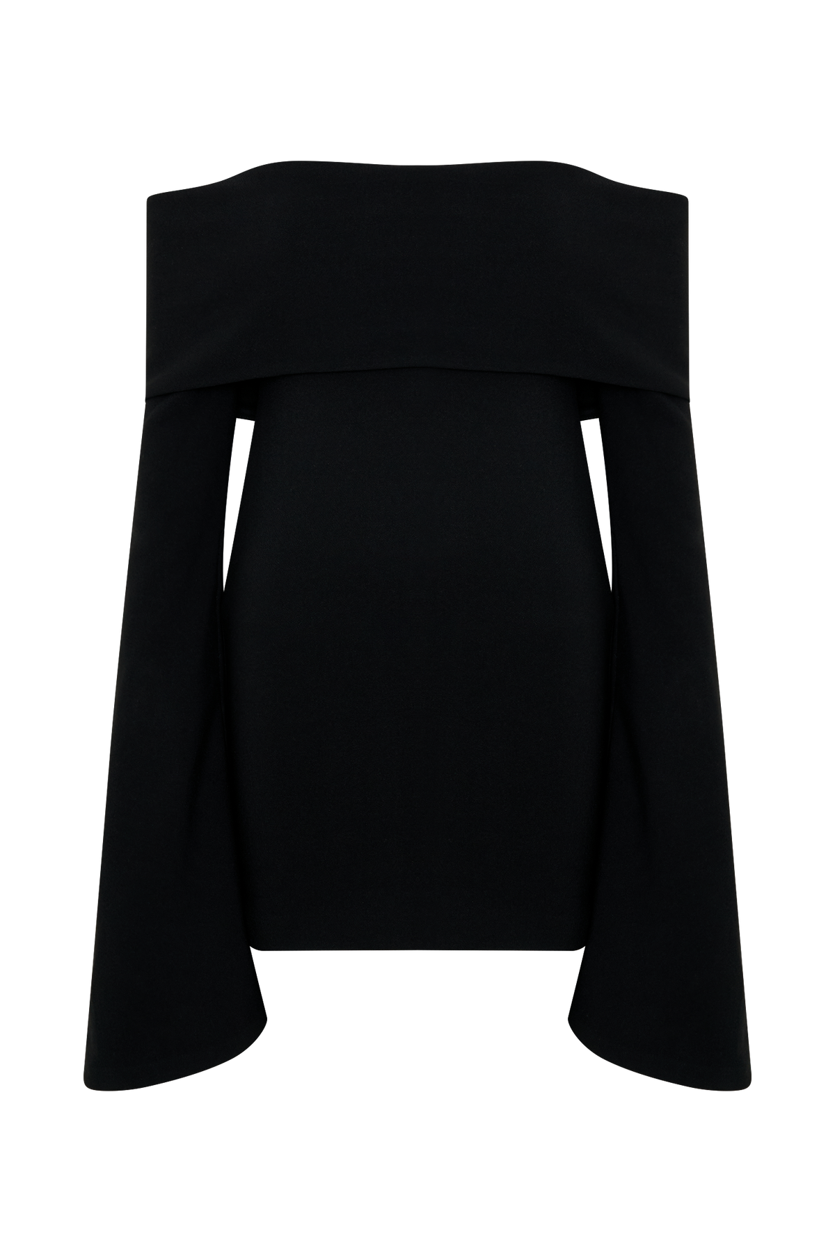 Dominique Off Shoulder Long Sleeve Mini Dress - Black #8