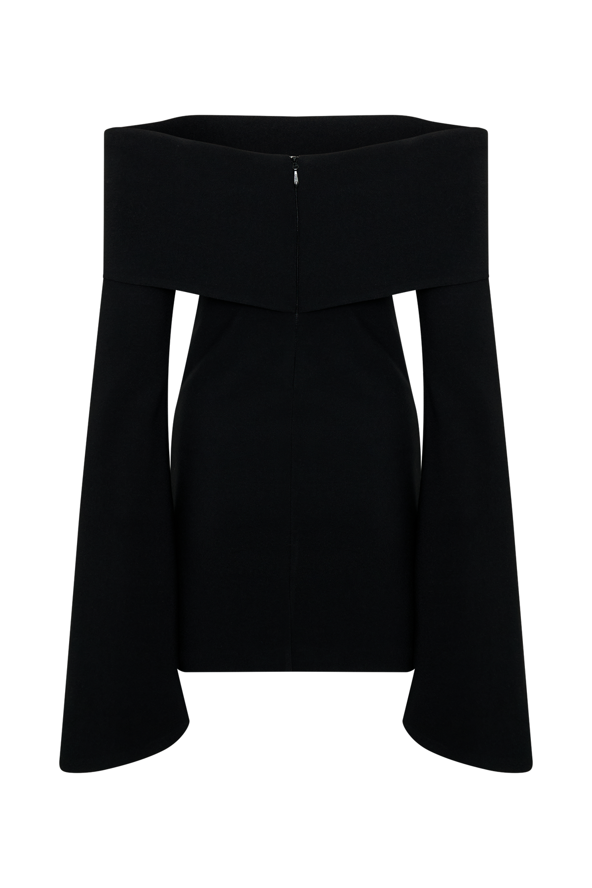 Dominique Off Shoulder Long Sleeve Mini Dress - Black #7