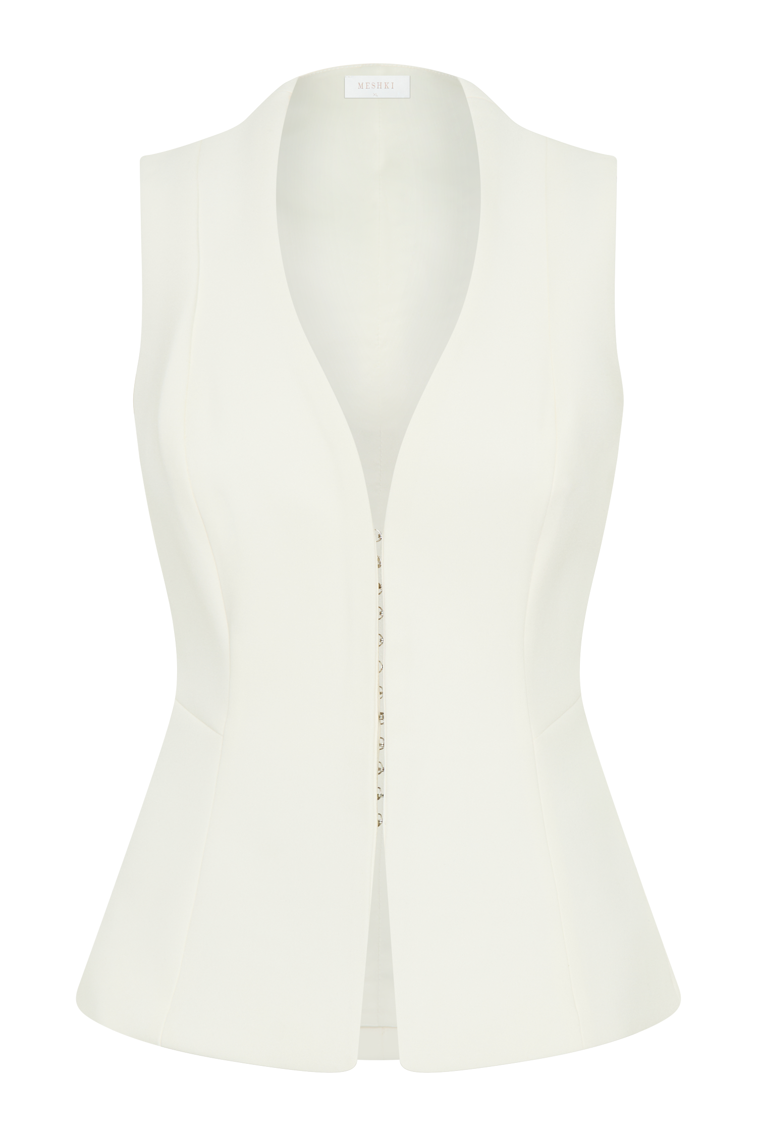 Melinda Structured Vest Top - Ivory #9