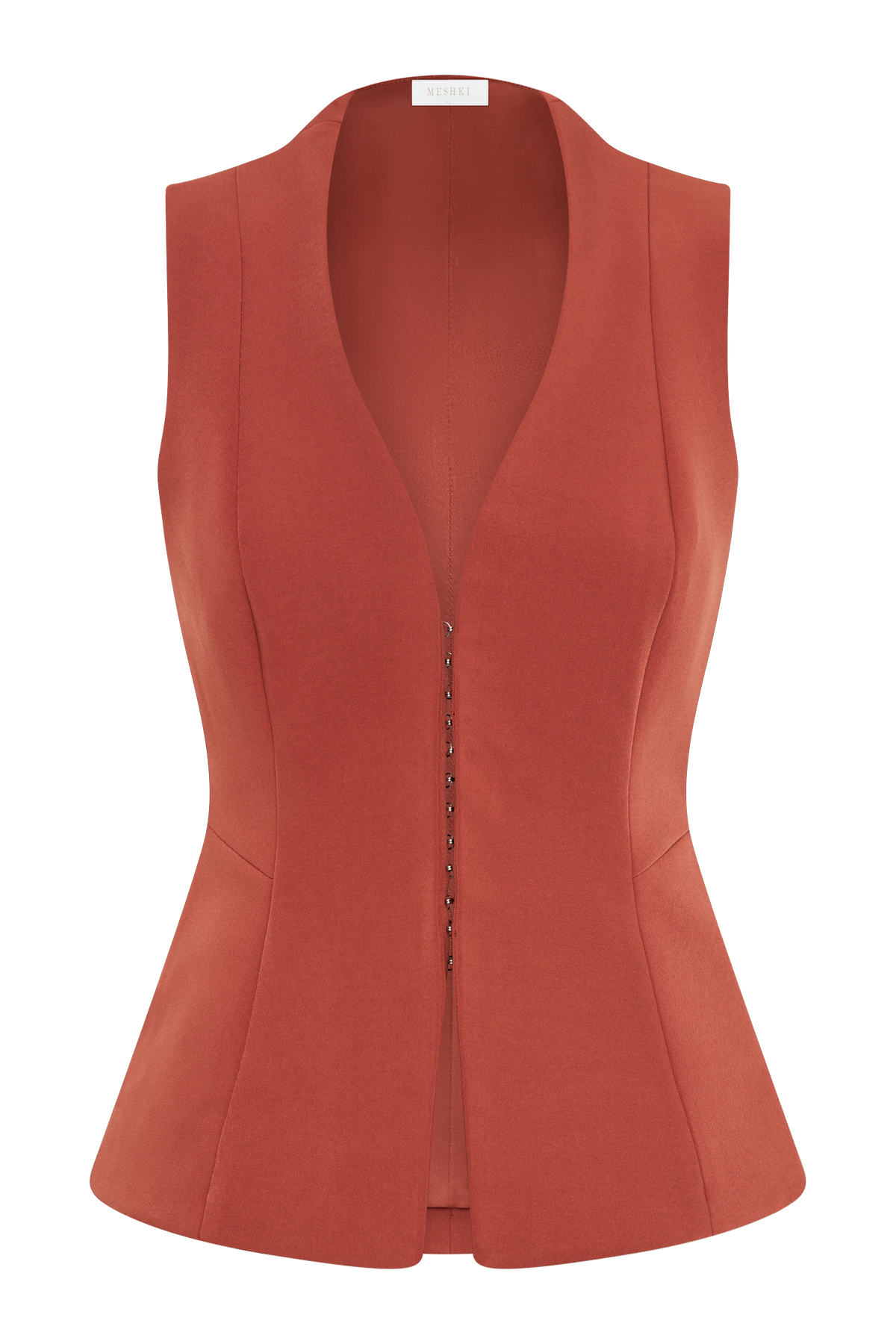 Melinda Structured Vest Top - Chilli #10