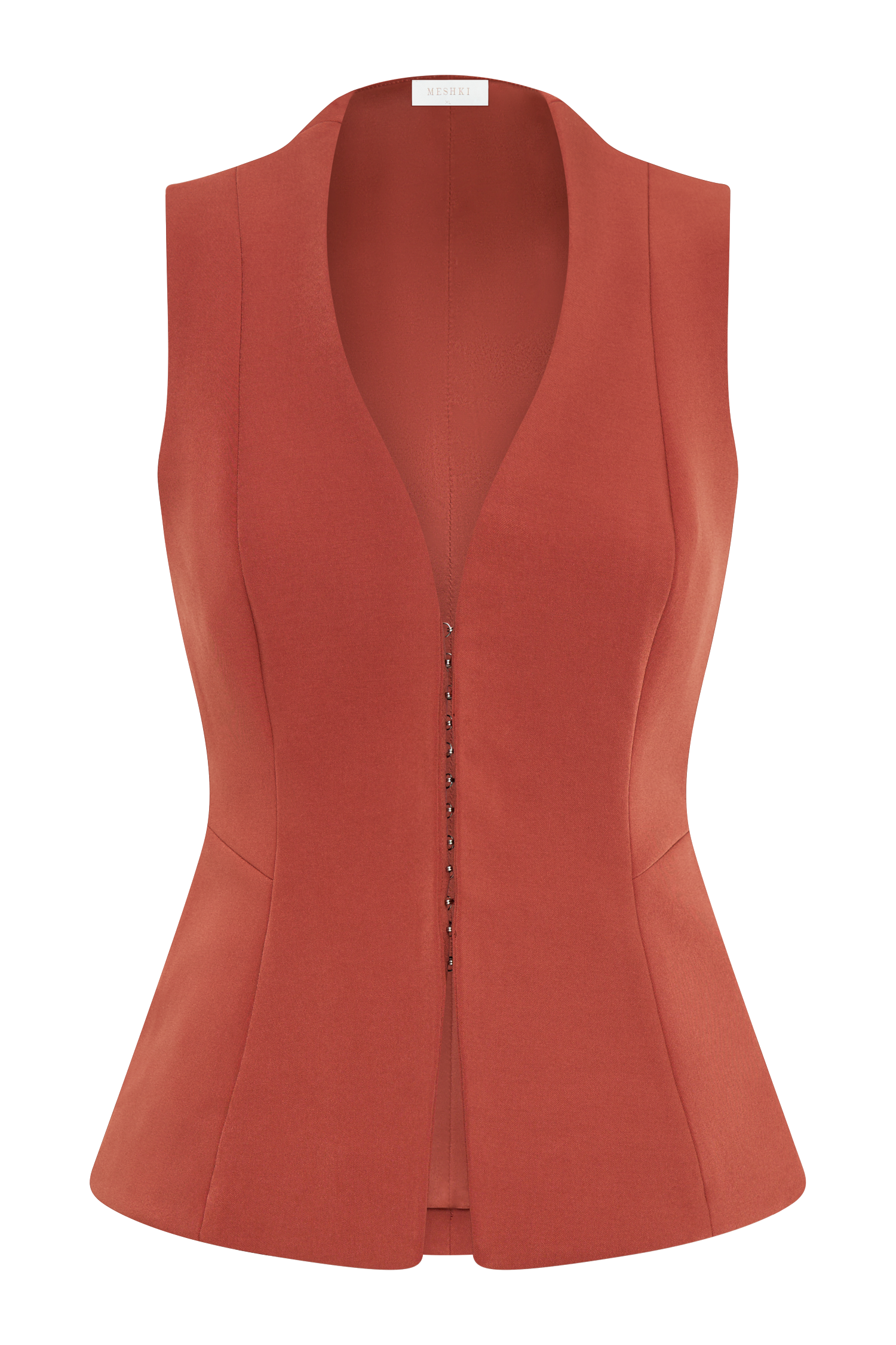 Melinda Structured Vest Top - Chilli #10