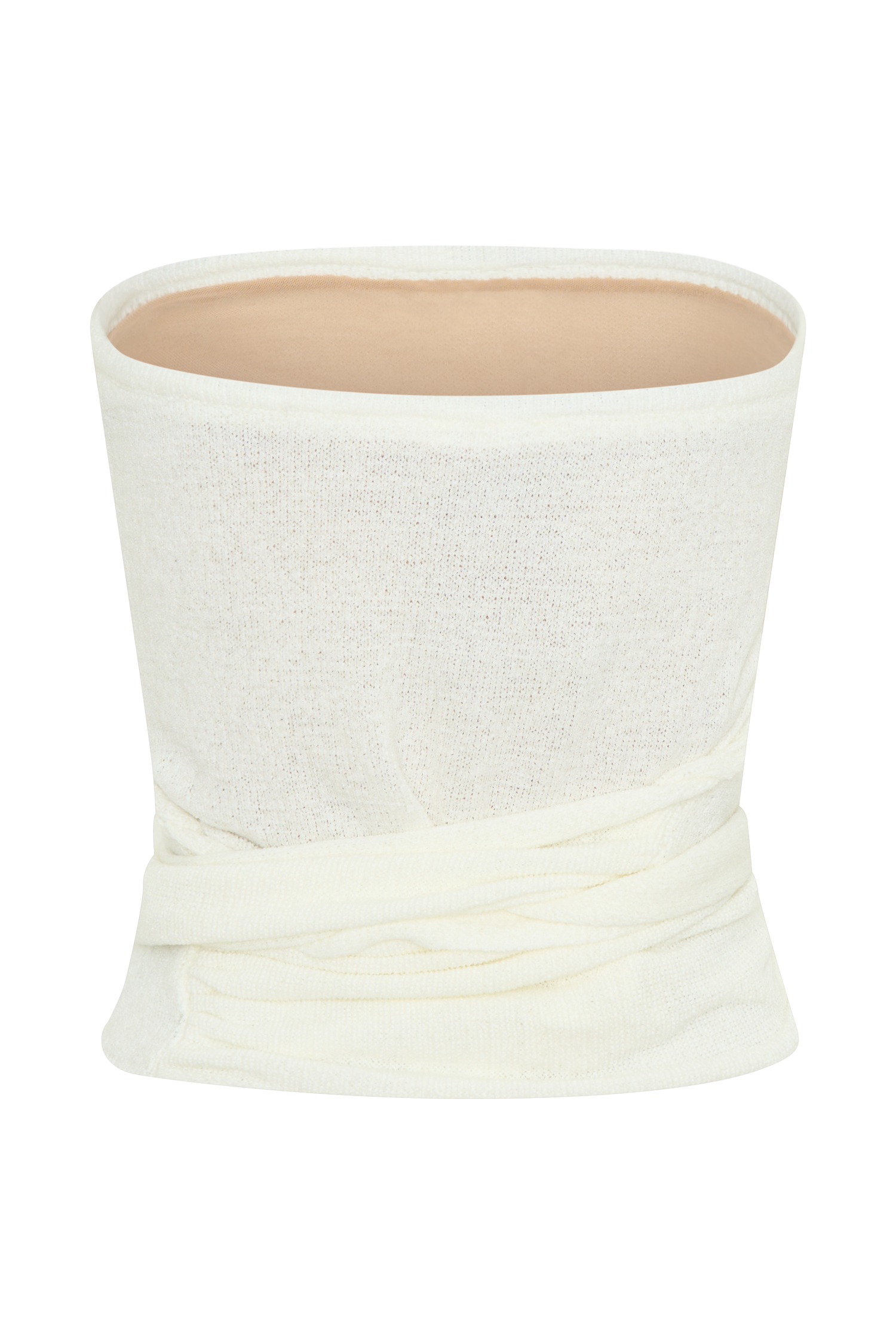 Phoebe Strapless Tie Knit Top - Ivory #7