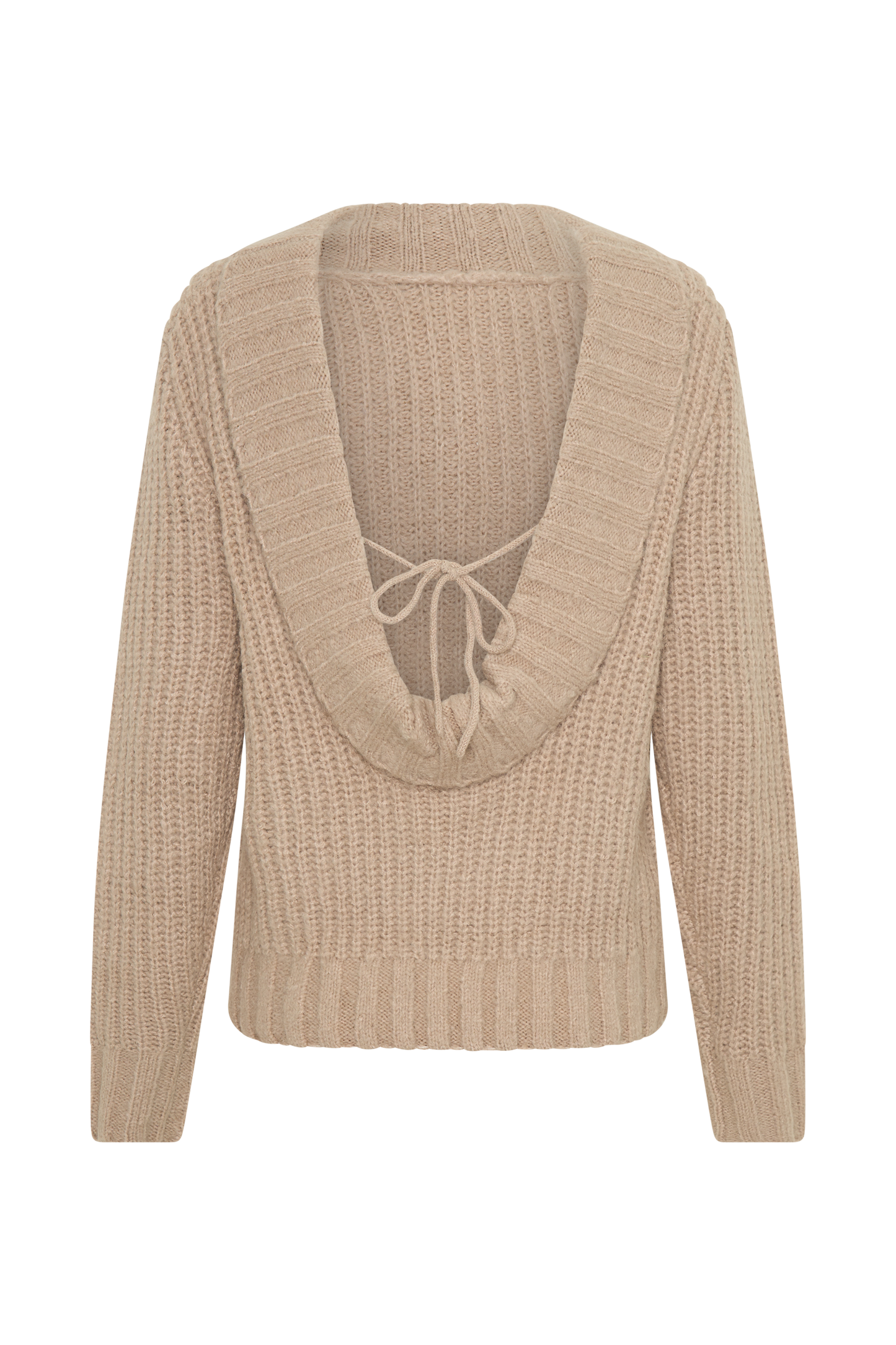 Candice Oversized Low Back Knit Jumper - Stone Marle