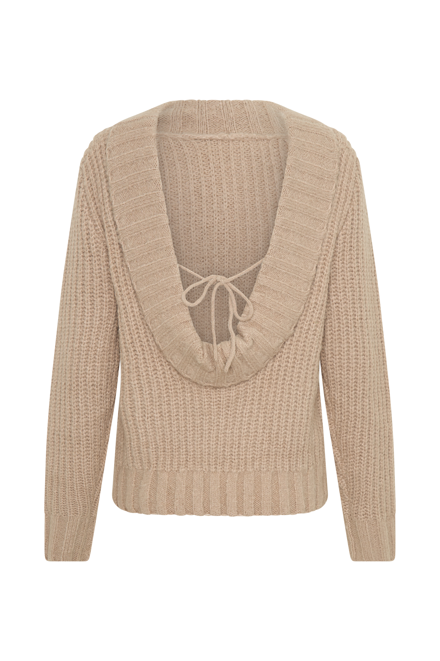 Candice Oversized Low Back Knit Jumper - Stone Marle #9