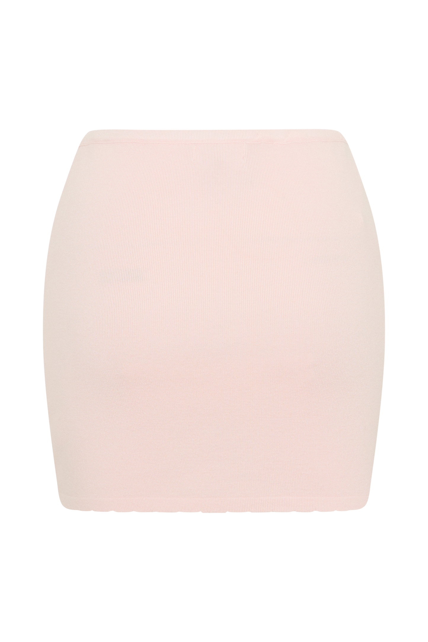 Monroe Embroidered Knit Mini Skirt - Baby Pink And Ivory