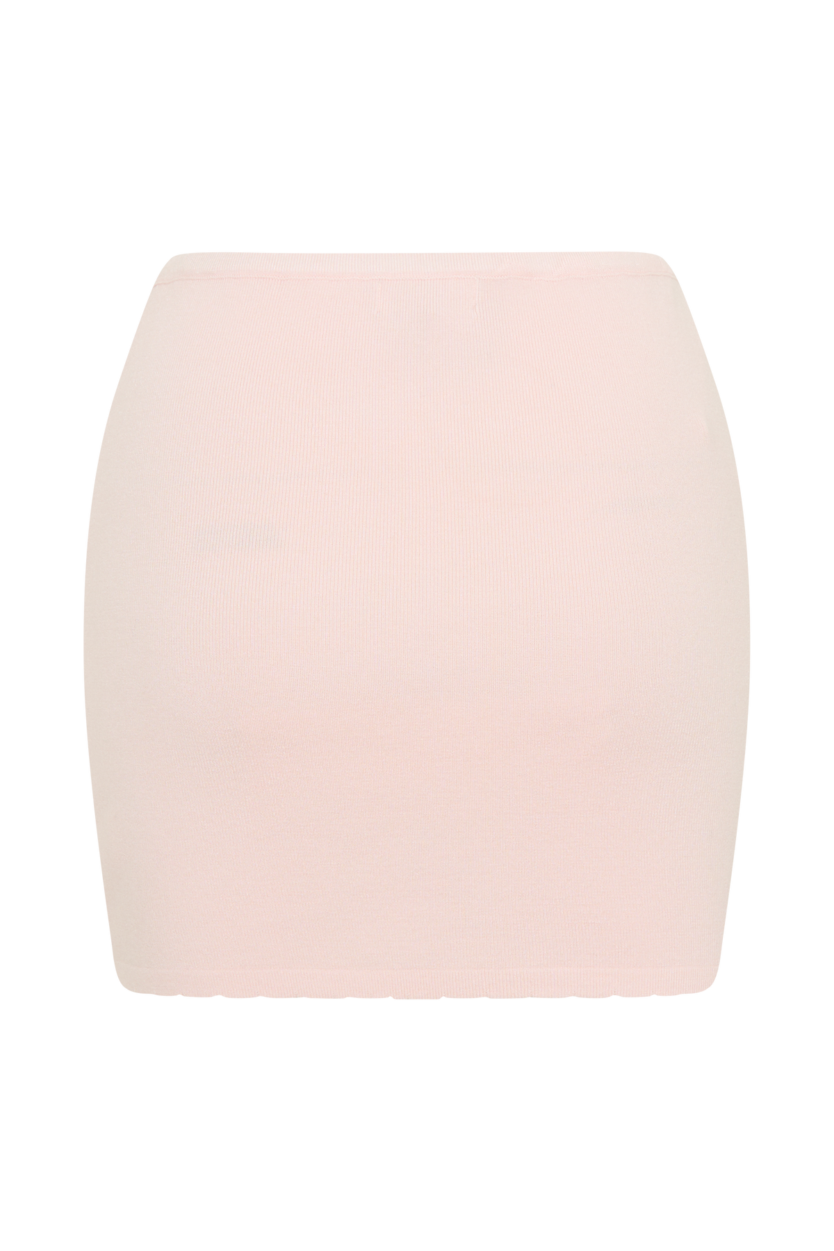 Monroe Embroidered Knit Mini Skirt - Baby Pink And Ivory