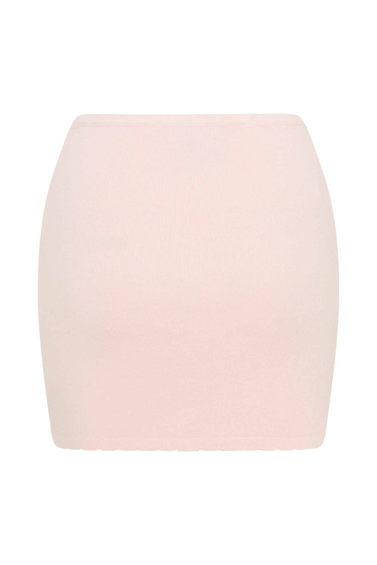 Monroe Embroidered Knit Mini Skirt - Baby Pink And Ivory #8