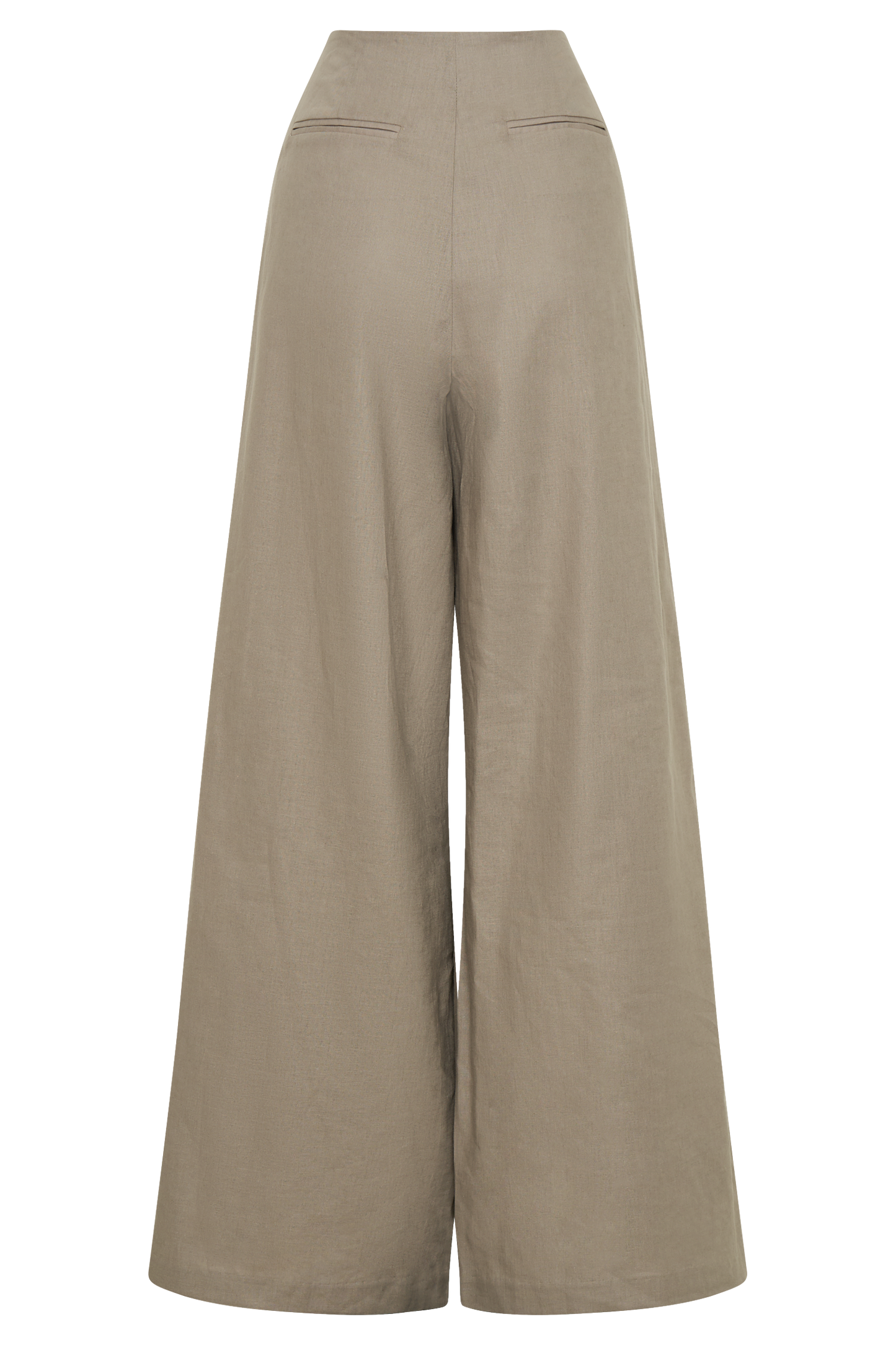 Brandi Linen Straight Leg Pant - Pebble