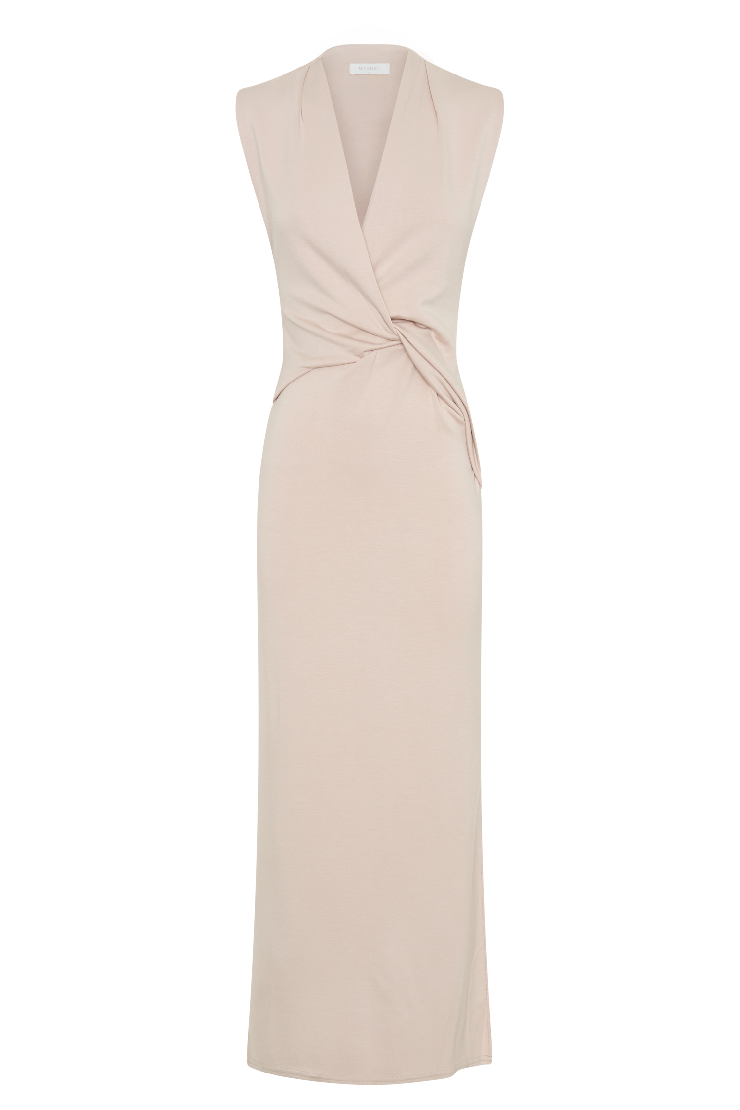 Lorelei Crepe Twist Midi Dress - Taupe #8
