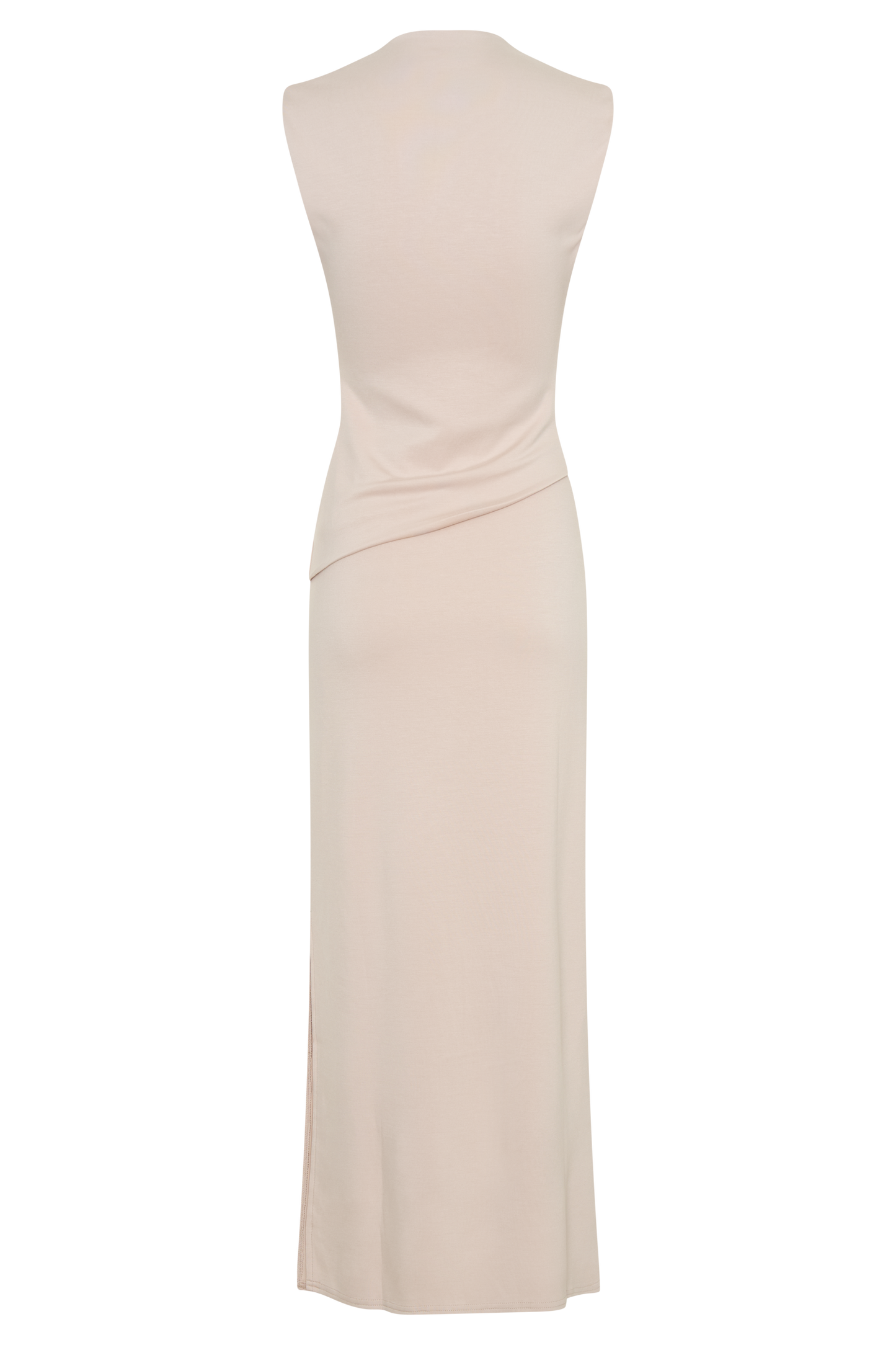 Lorelei Crepe Twist Midi Dress - Taupe