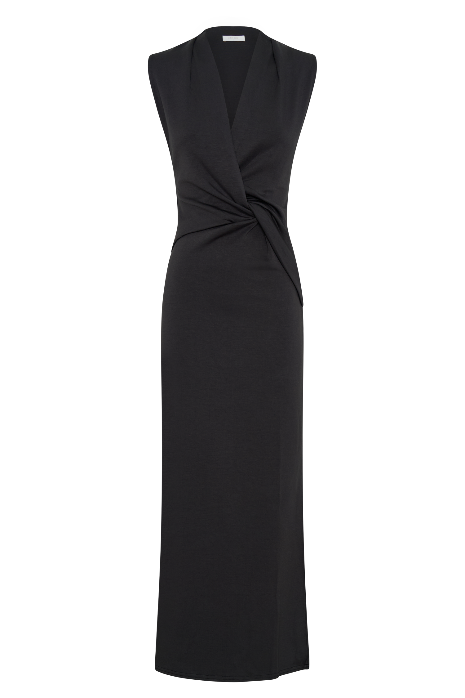 Lorelei Crepe Twist Midi Dress - Dark Charcoal #9