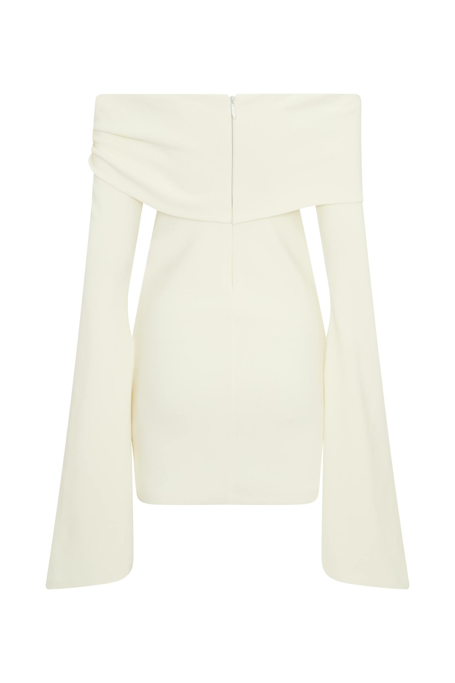 Dominique Off Shoulder Long Sleeve Mini Dress - Ivory #8