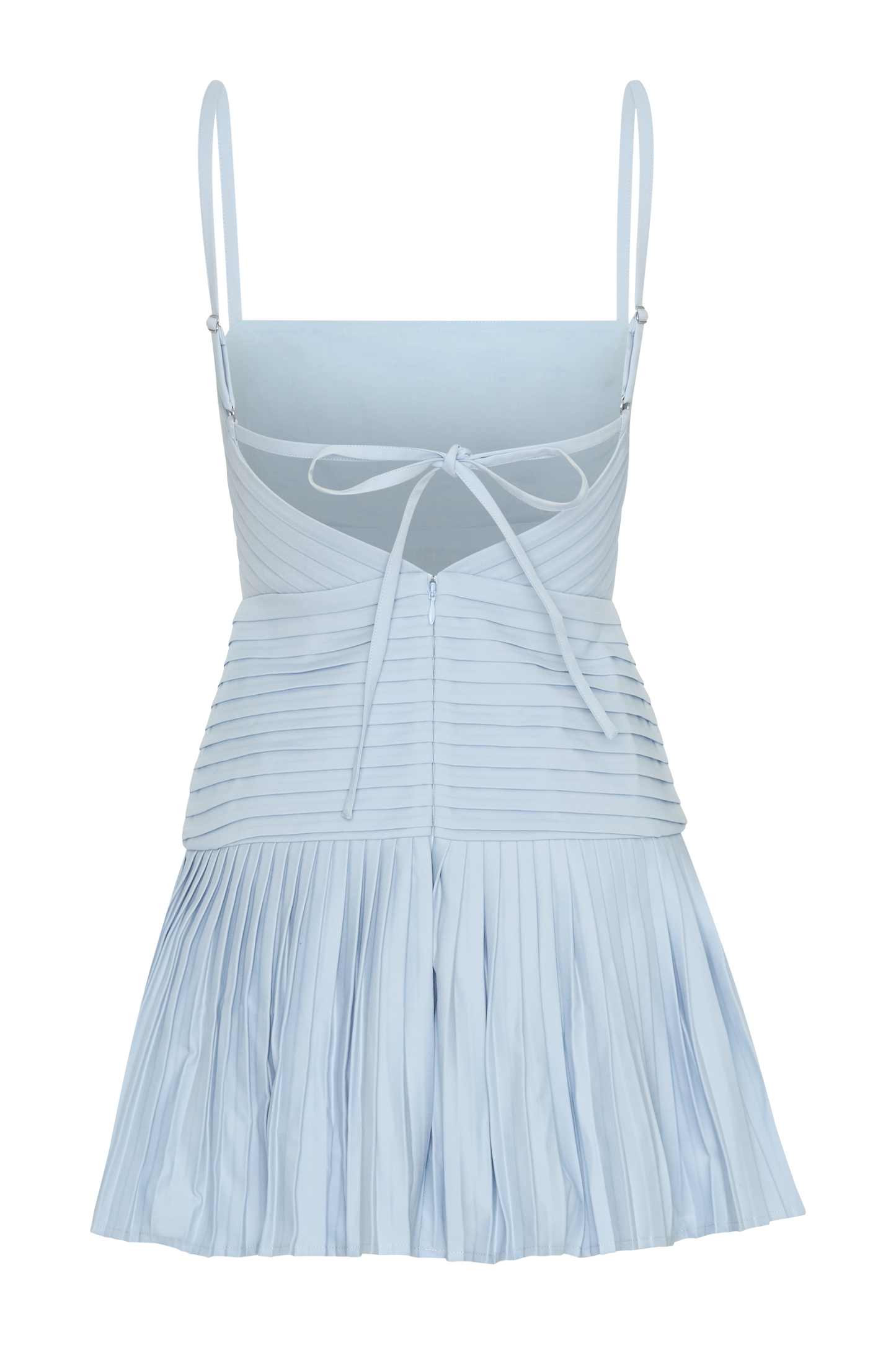 Rylee Multi Pleat Mini Dress - Ice Blue