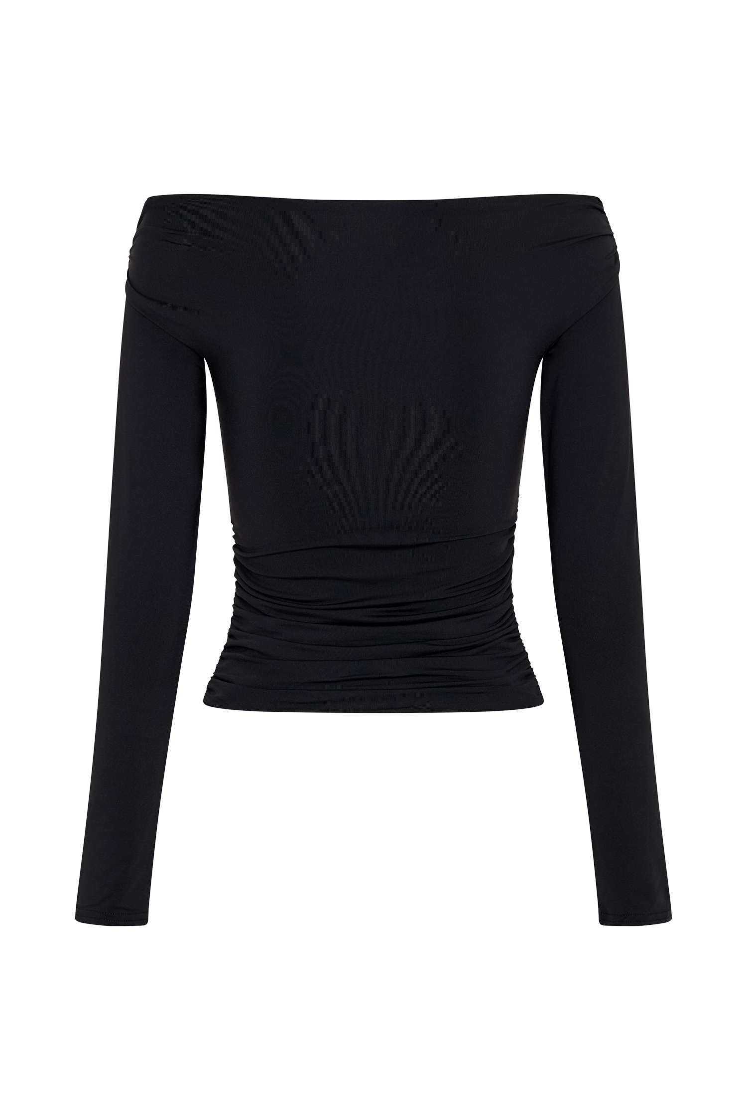Jaden Off Shoulder Recycled Nylon Top - Black #8