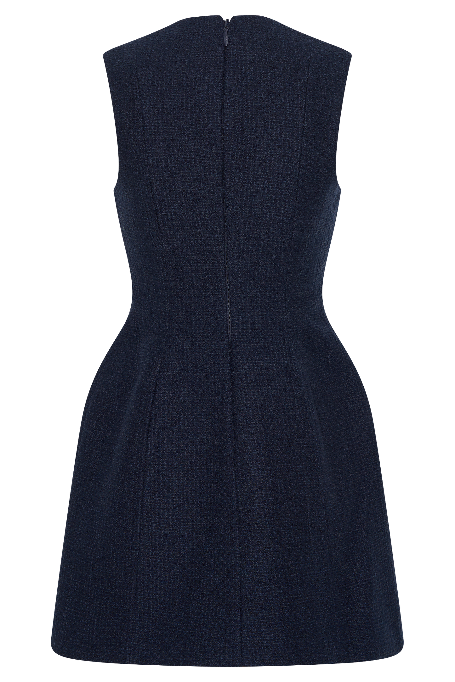 Danna Boucle Mini Dress With Pleats - Midnight Blue