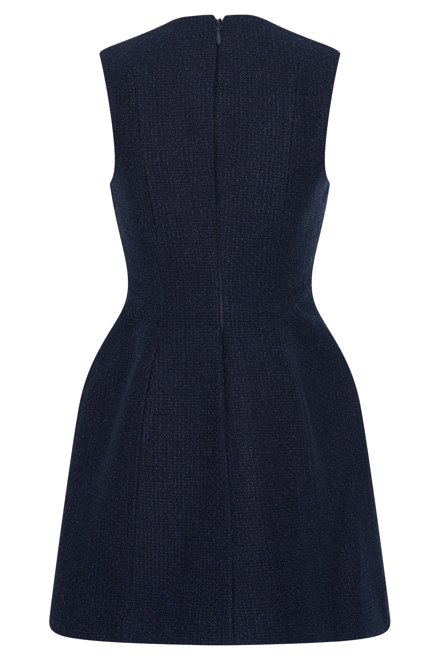 Danna Boucle Mini Dress With Pleats - Midnight Blue #7