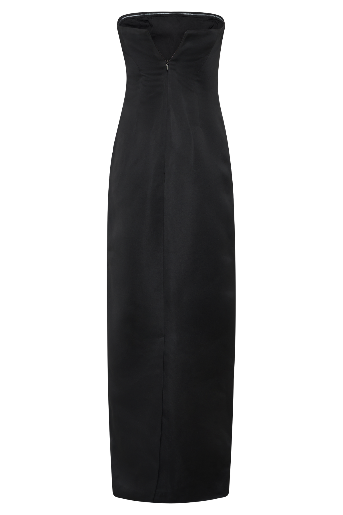 Cyrill Strapless Satin Structured Maxi Dress - Black #9