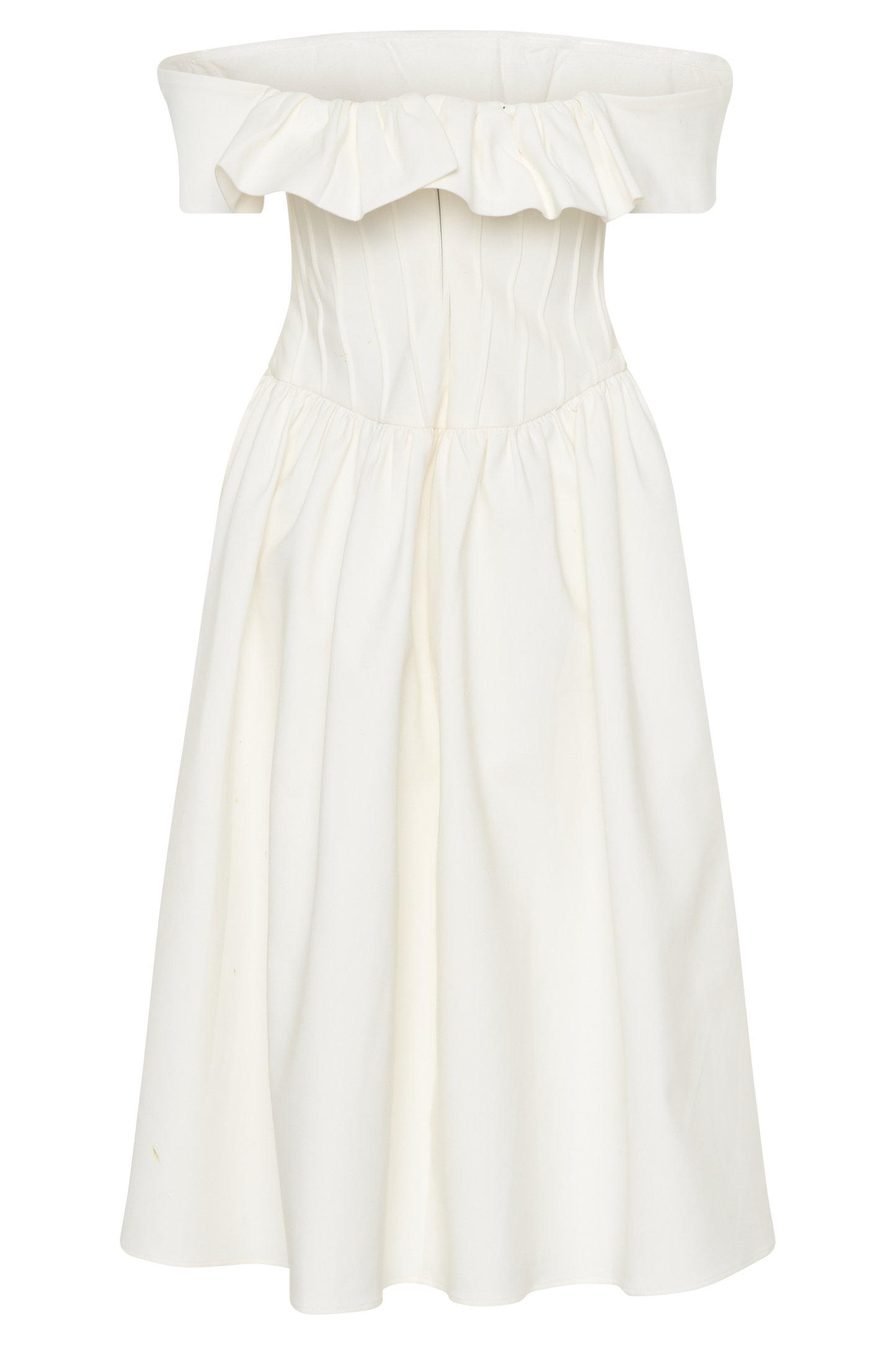 Orla Strapless Cotton Midi Dress - White