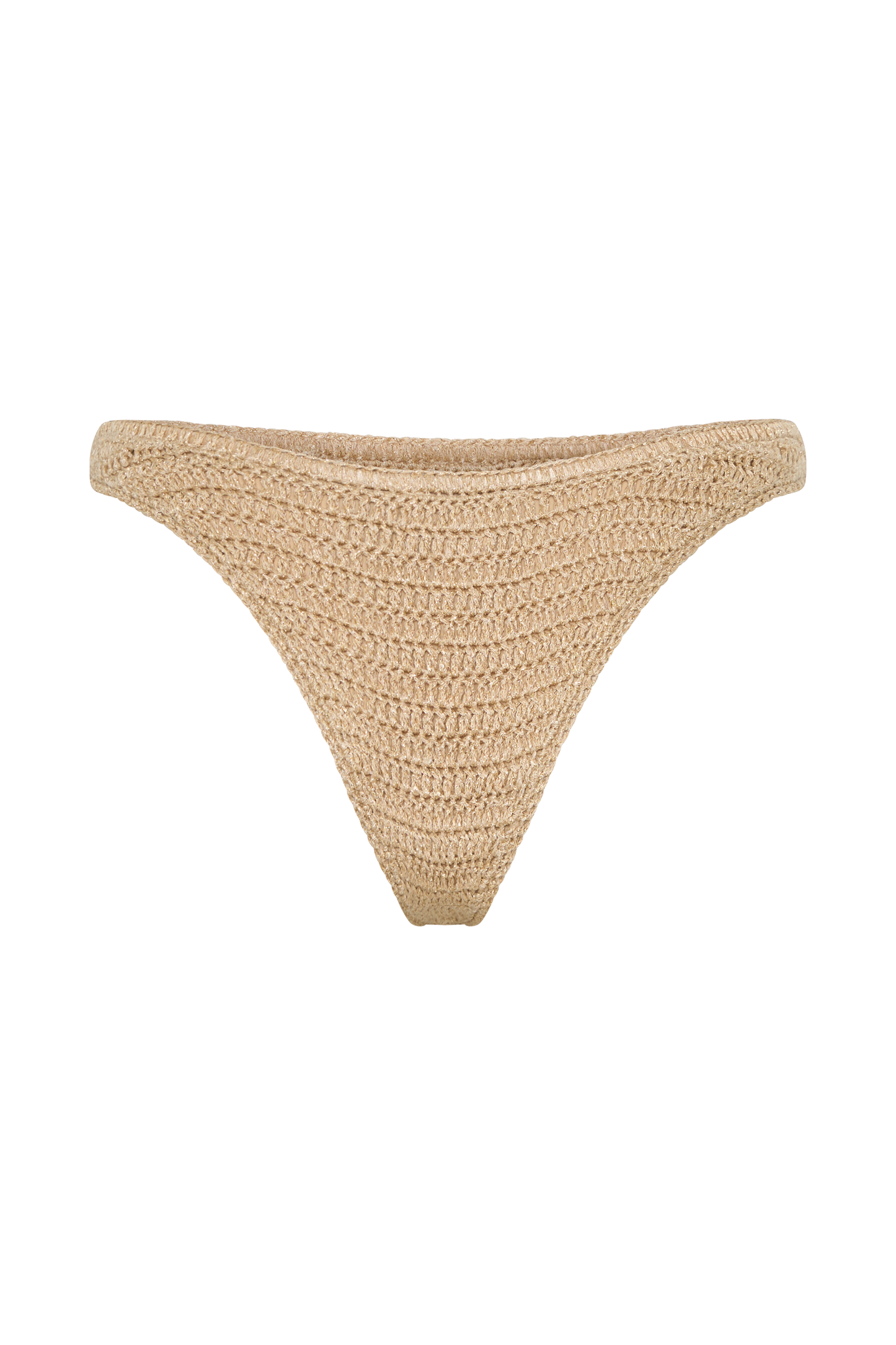 Skye Floral Crochet Tie Up Bikini Bottom - Gold