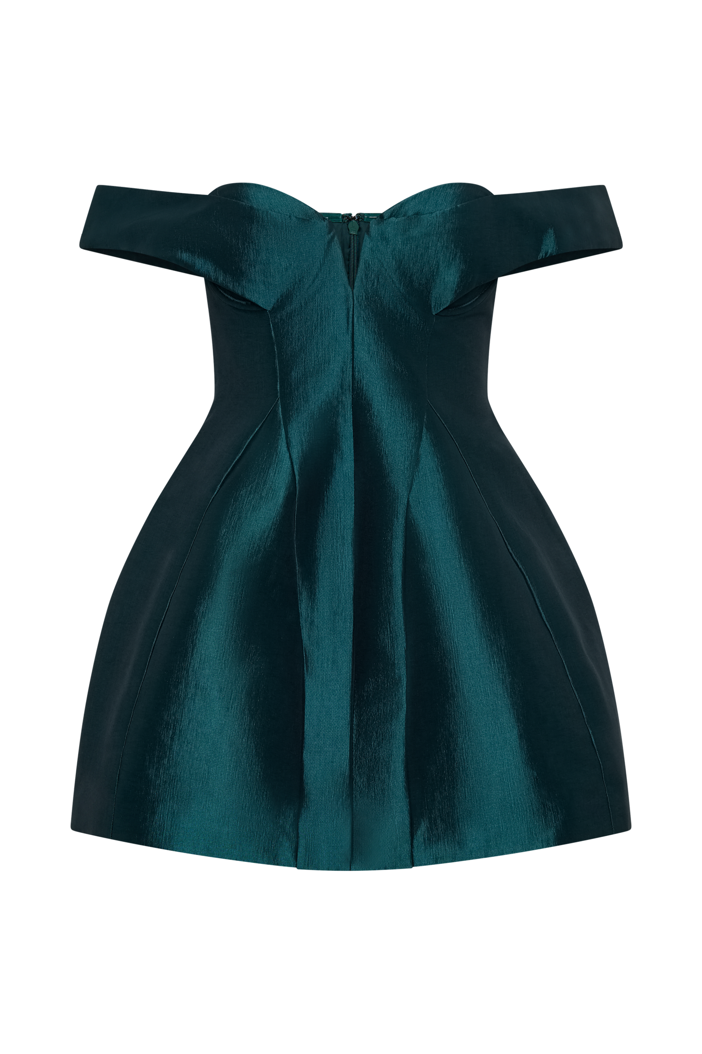 Diana Off Shoulders Mini Dress - Deep Emerald