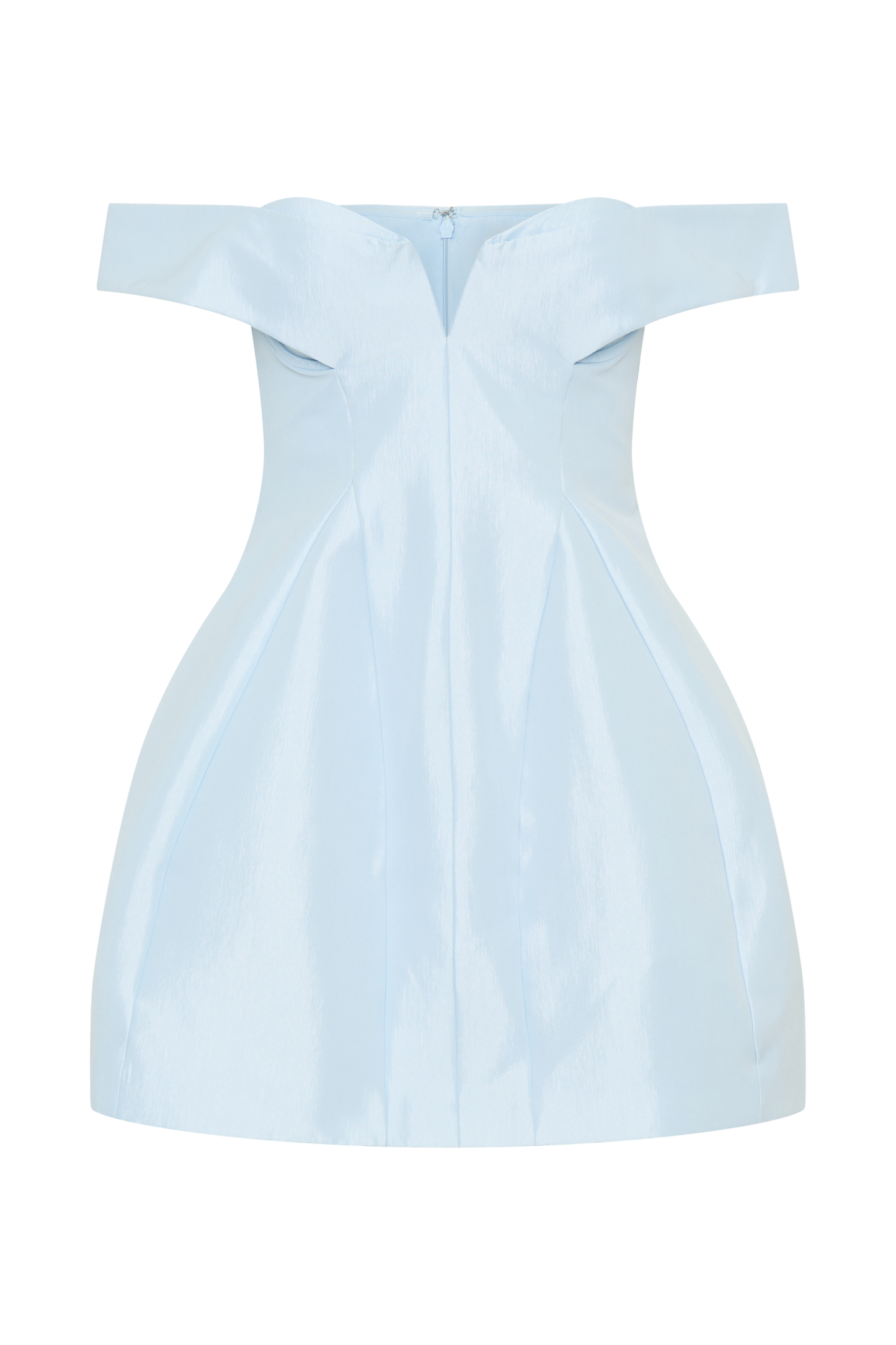 Diana Off Shoulders Mini Dress - Powder Baby Blue