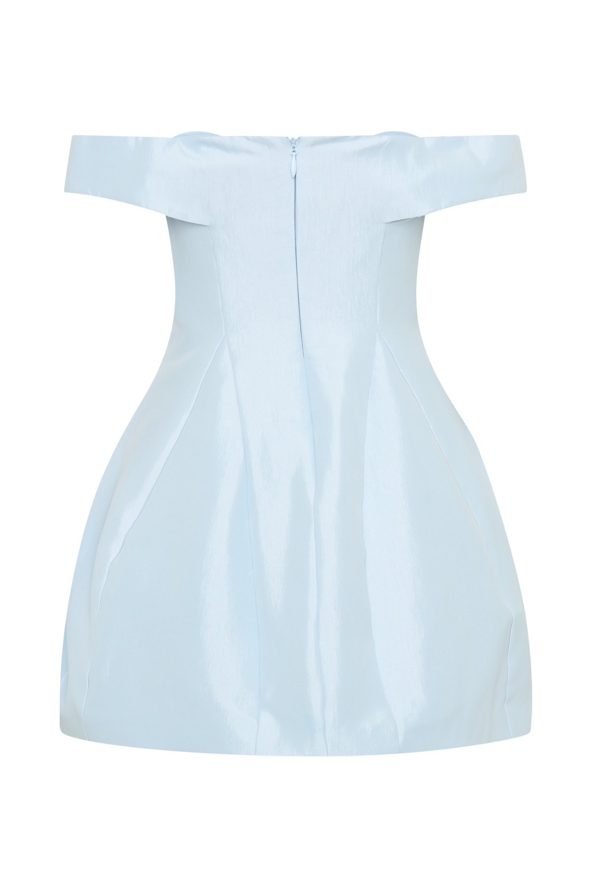 Diana Off Shoulders Mini Dress - Powder Baby Blue #7