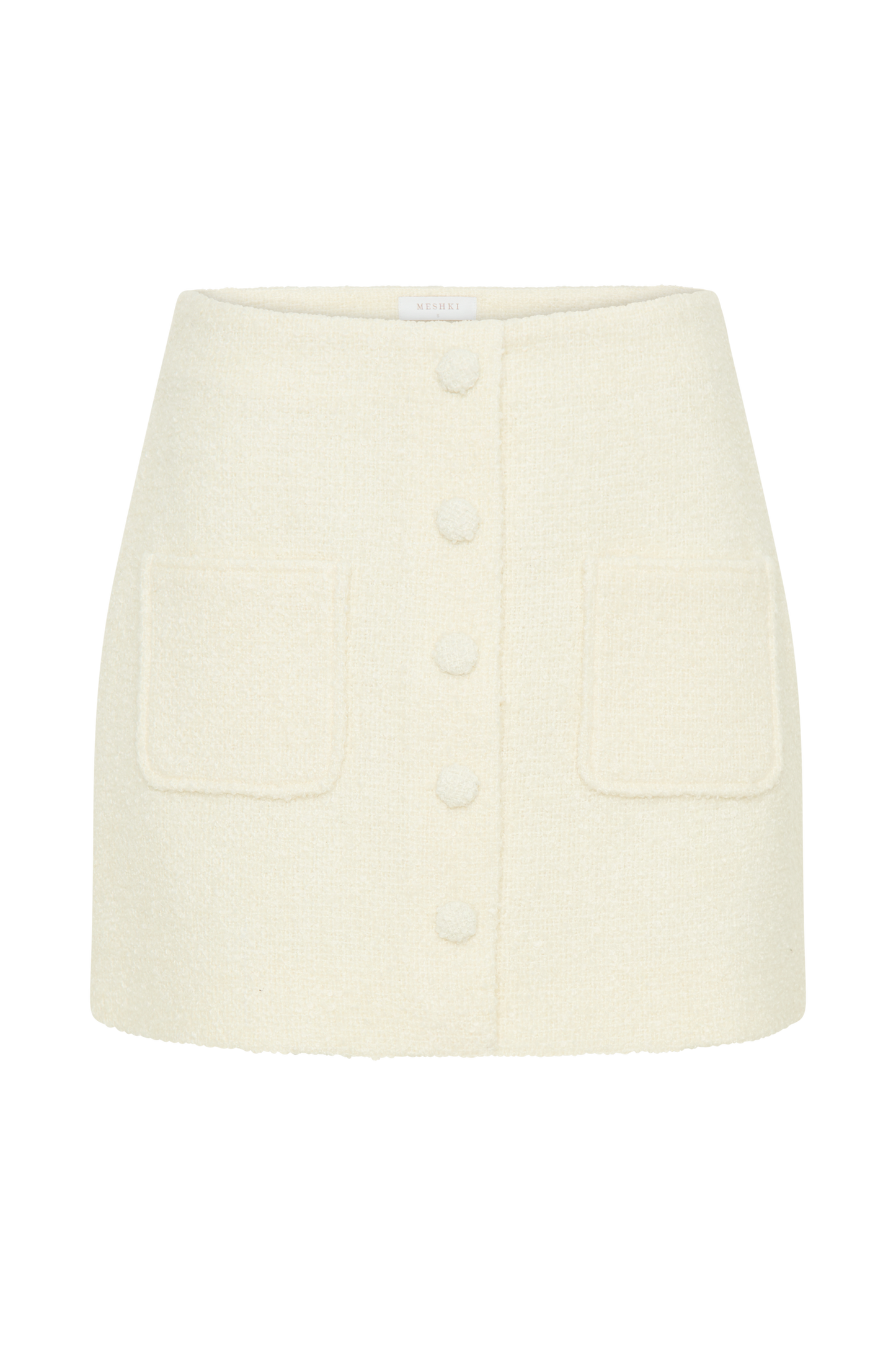 Mirelle Textured Boucle Mini Skirt - Ivory