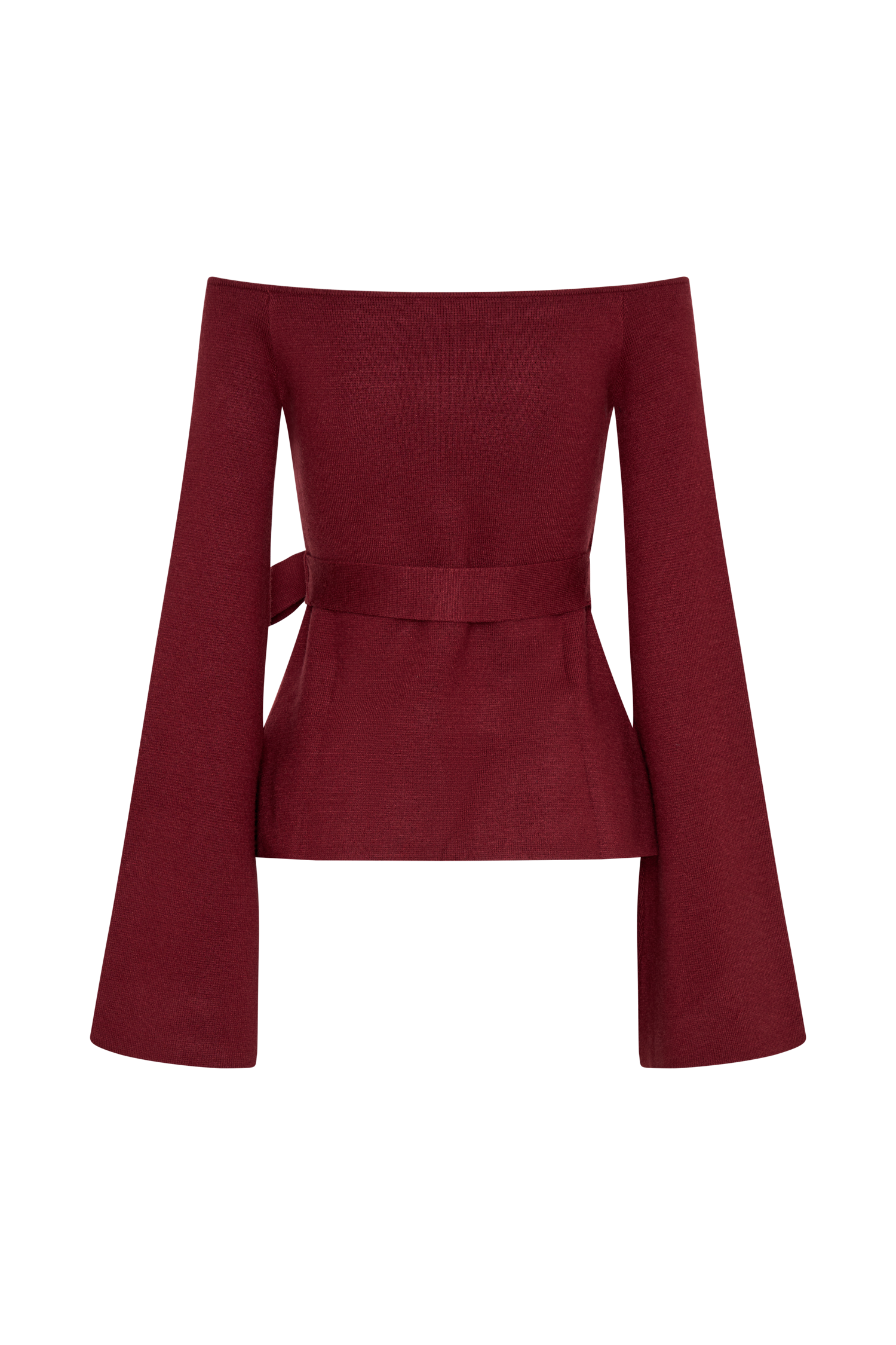 Kyle Off Shoulder Knit Top - Cherry Red #7