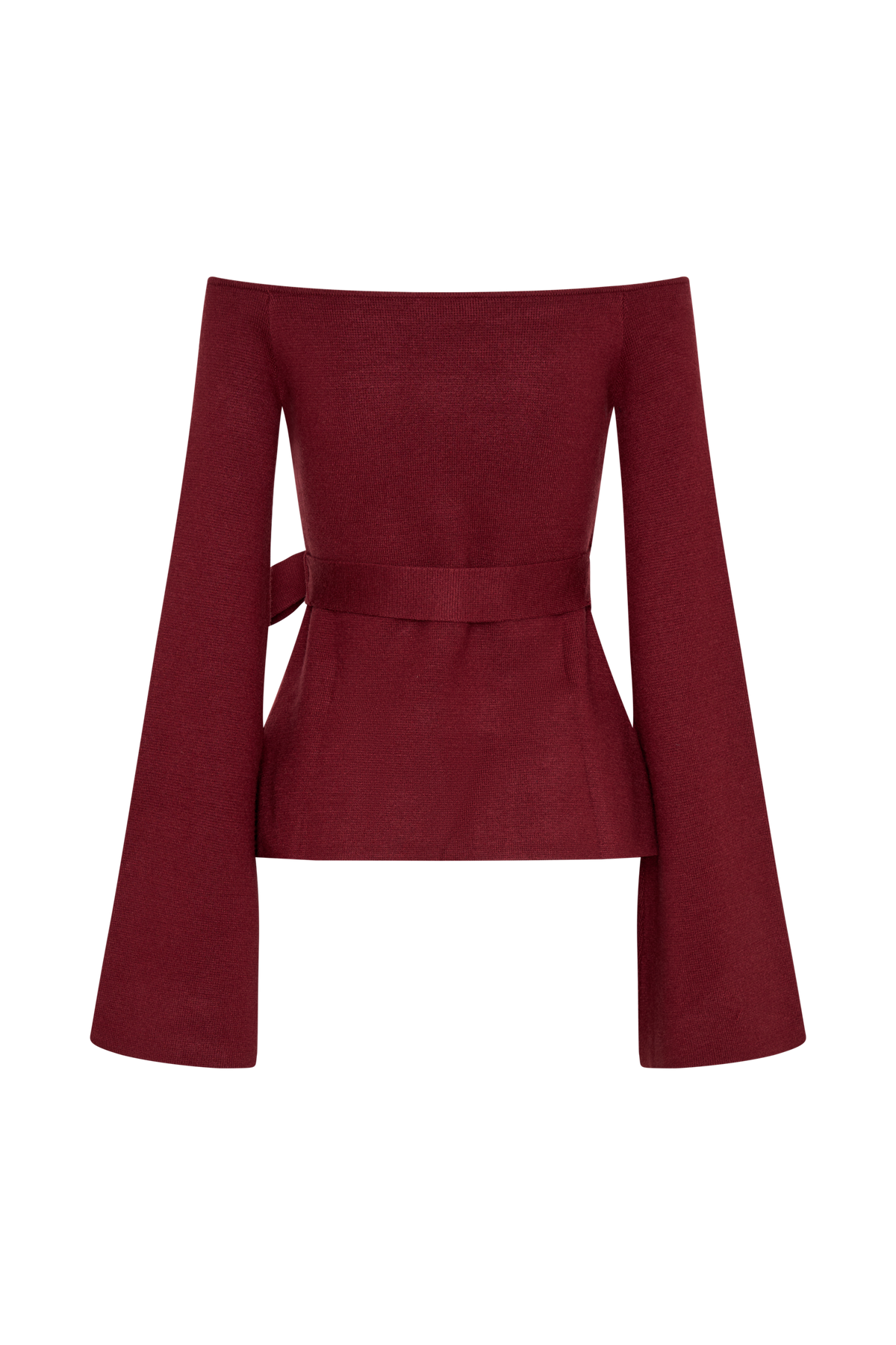 Kyle Off Shoulder Knit Top - Cherry Red #7