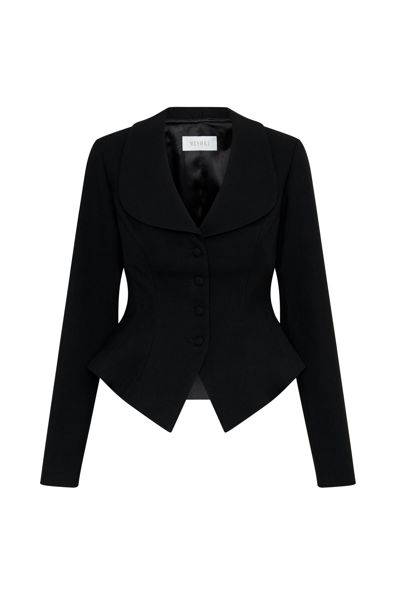 Gracia Suiting Long Sleeve Blazer - Black #8