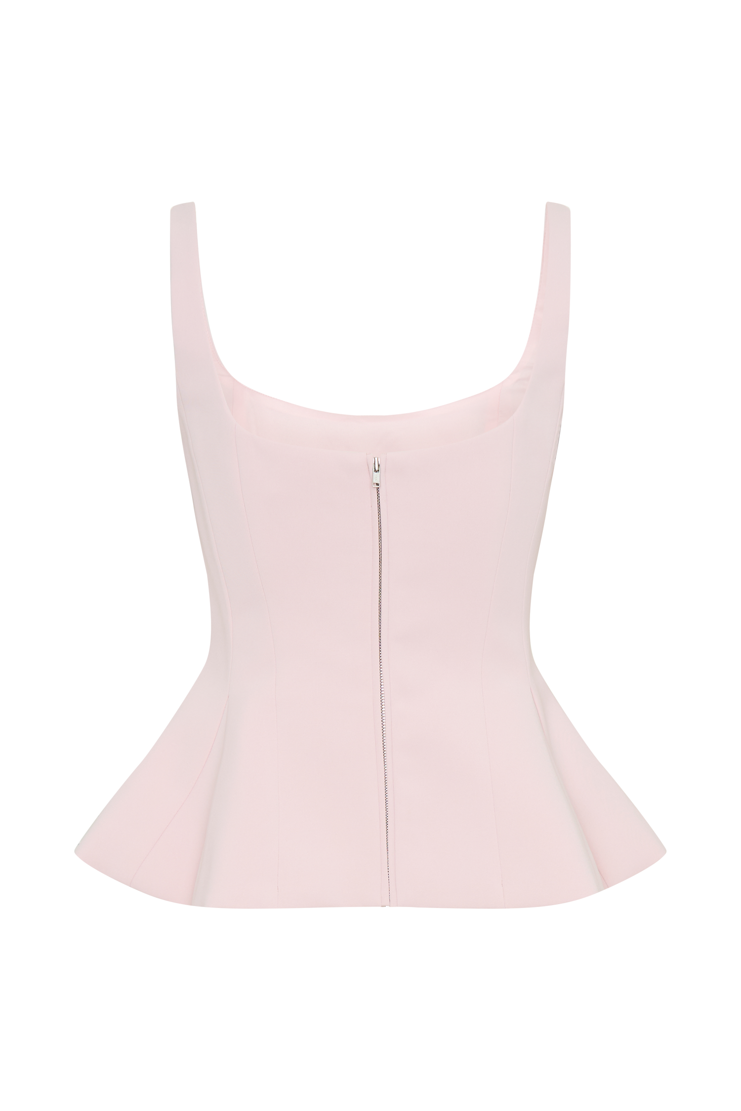 Korrie Suiting Peplum Top - Powder Pink #7