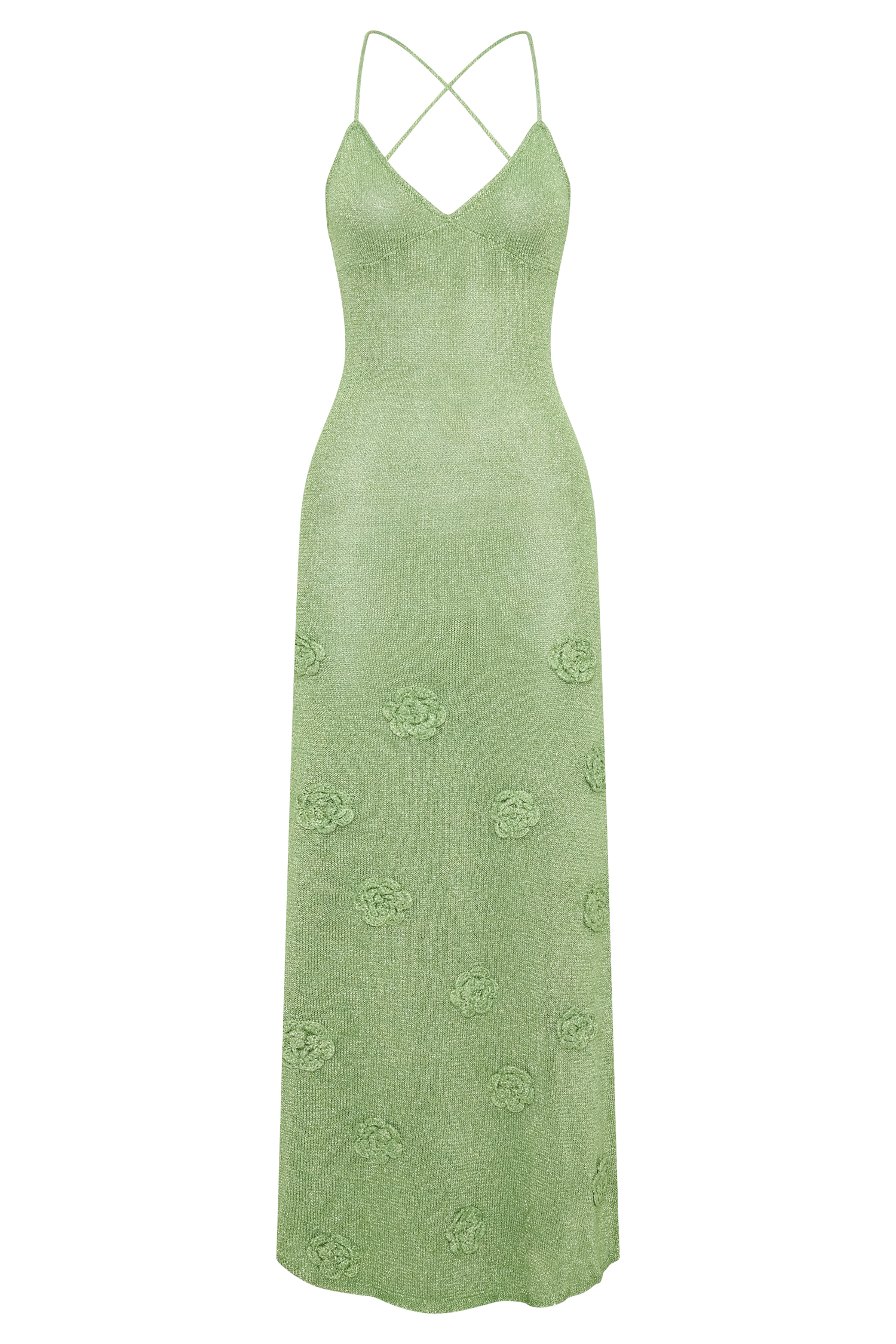 Suki Metallic Knit Maxi Dress - Pastel Green | MESHKI UK Suki Metallic Knit Maxi Dress - Pastel Green | MESHKI UK
