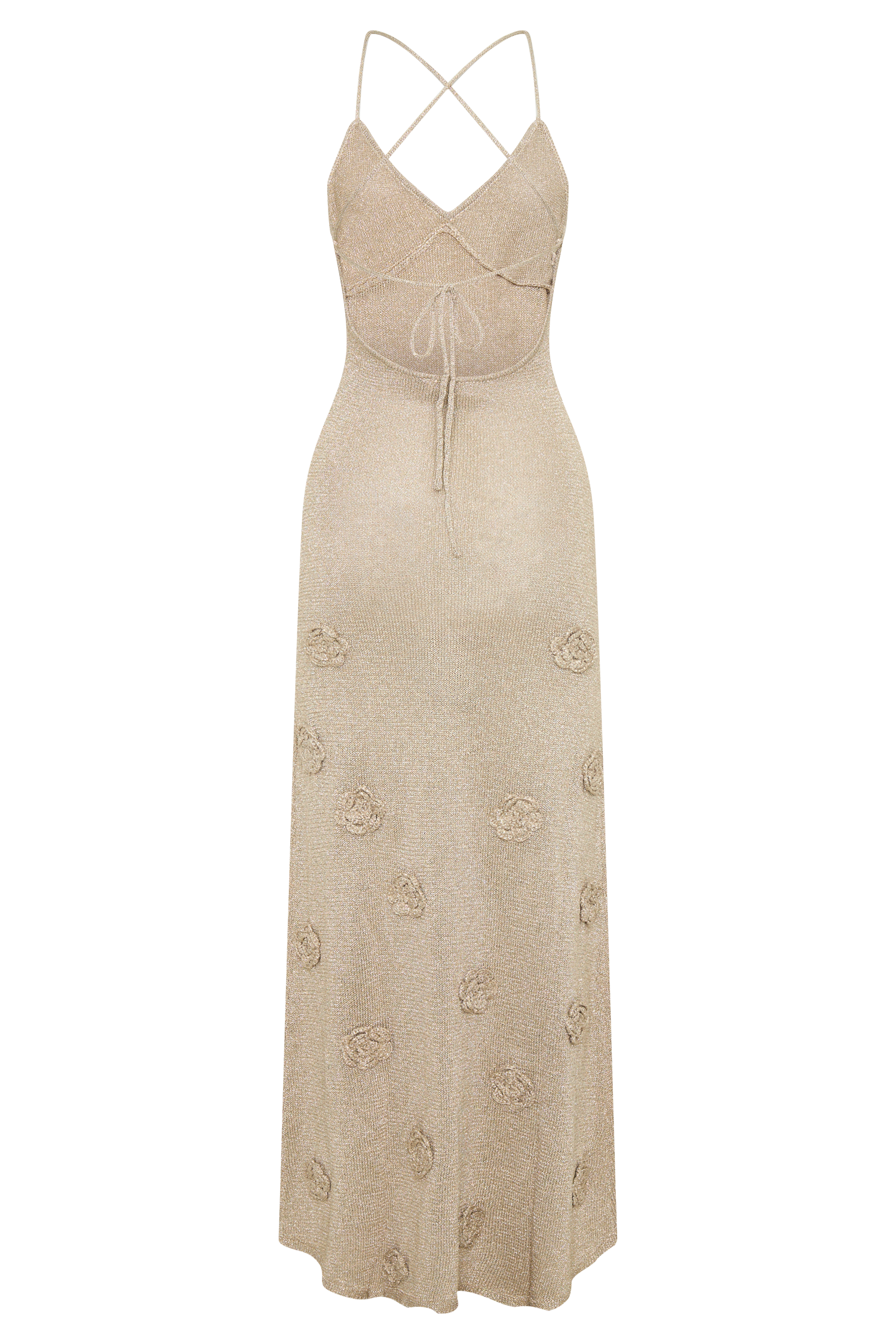 Suki Metallic Knit Maxi Dress - Gold #8
