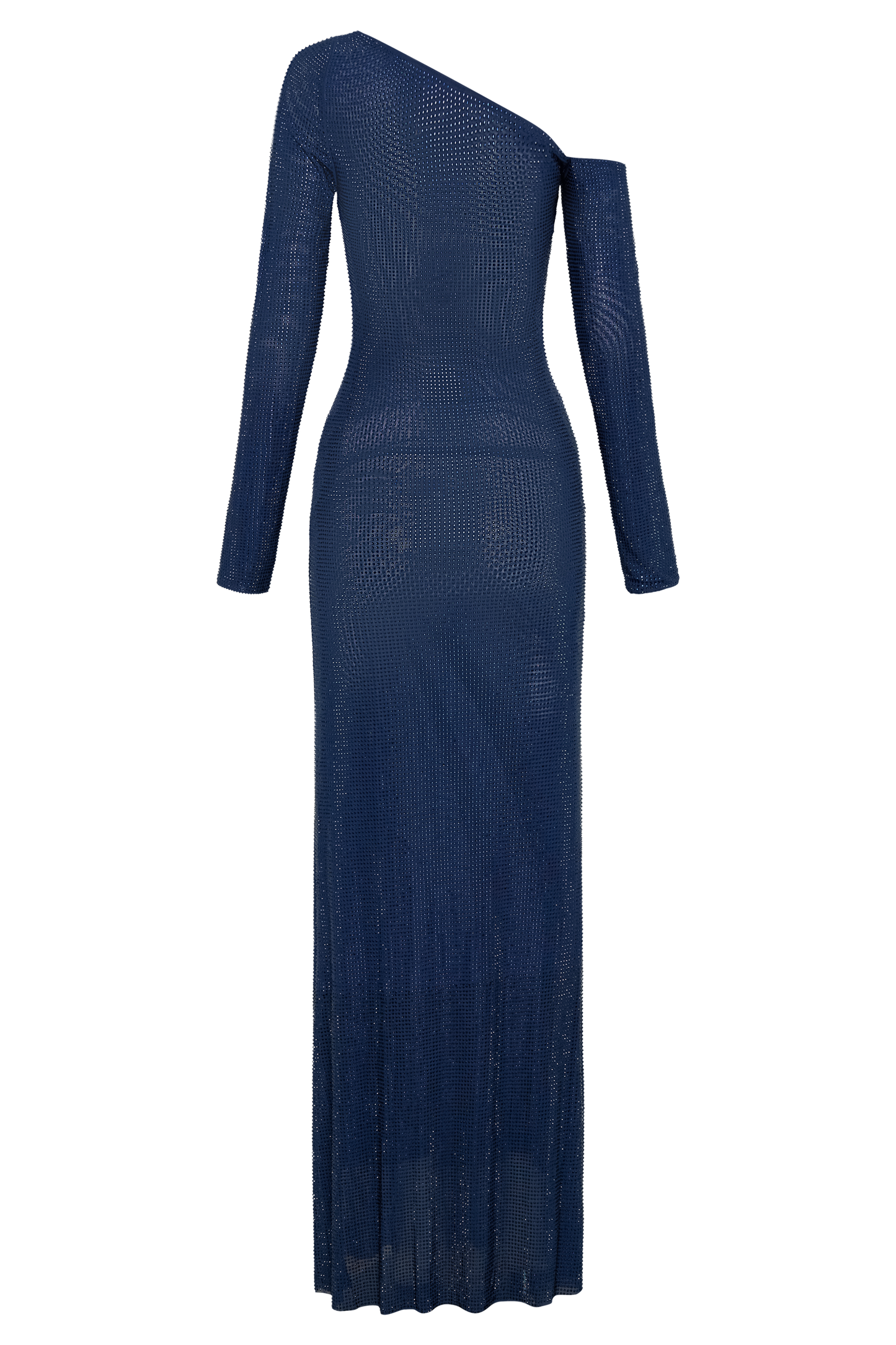 Marcia Diamante Long Sleeve Maxi Dress - Navy