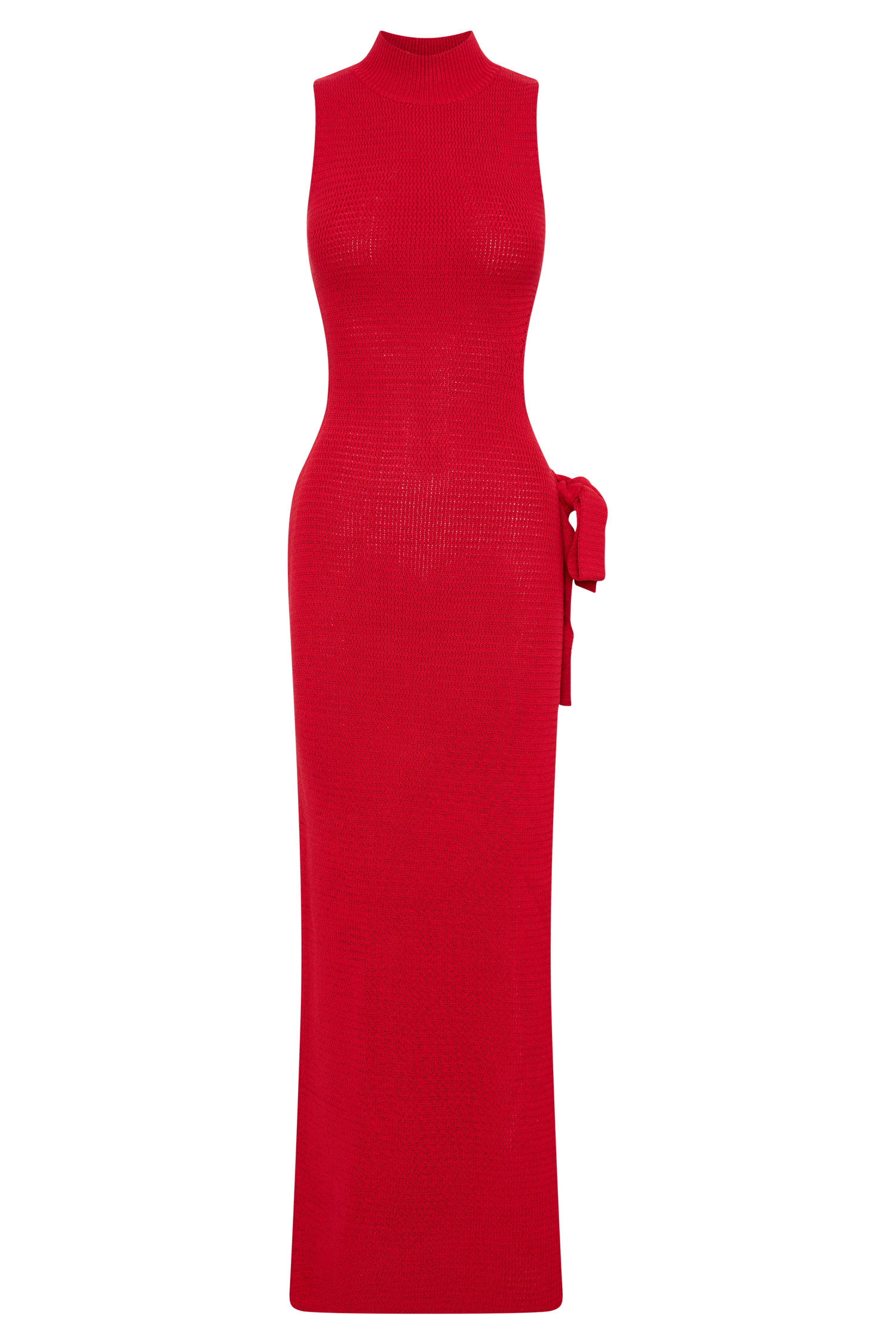 Stephanie Cut Out Knit Maxi Dress - Red #6